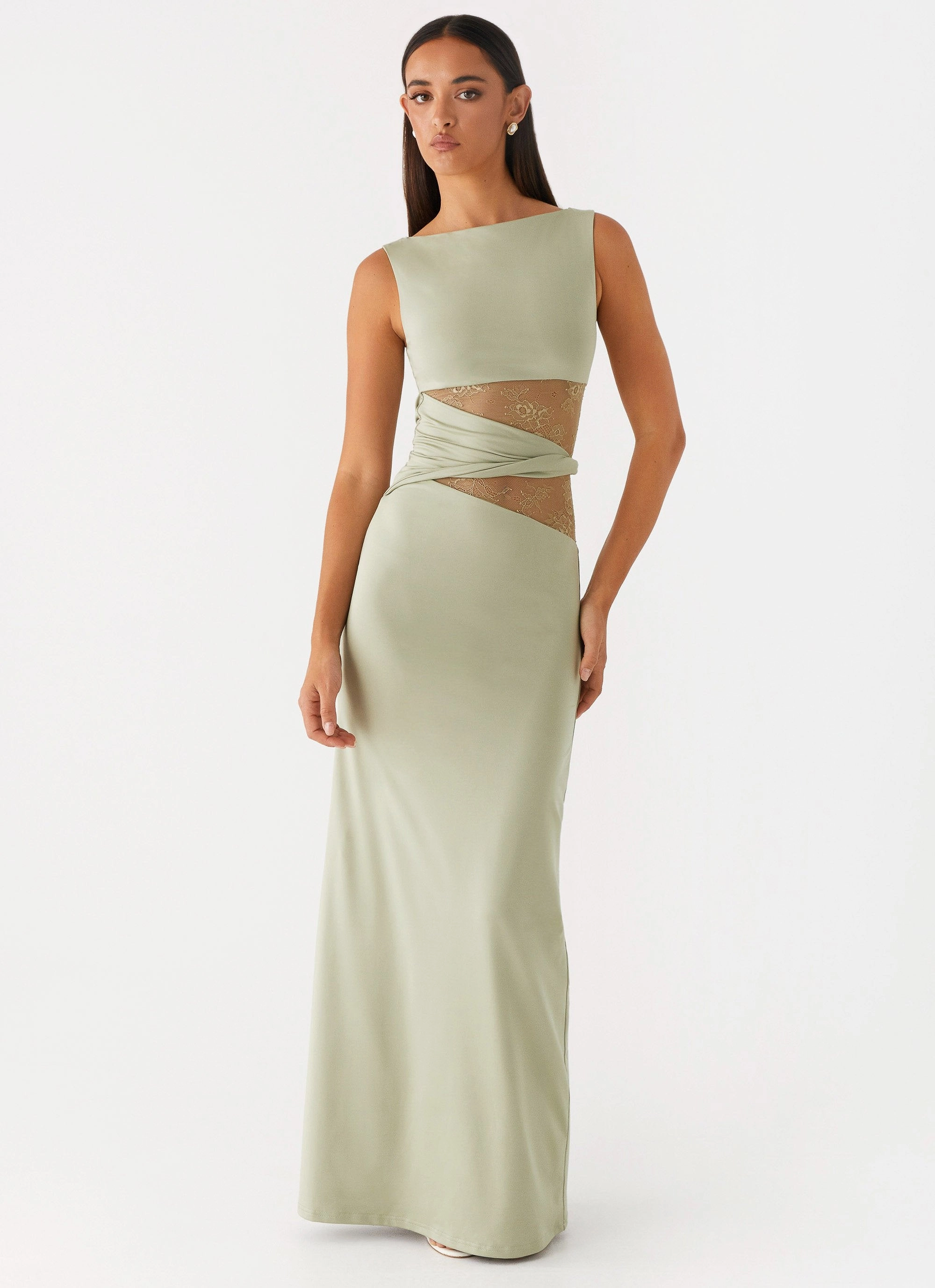 Chic Tone Karma Maxi Dress - Sage
