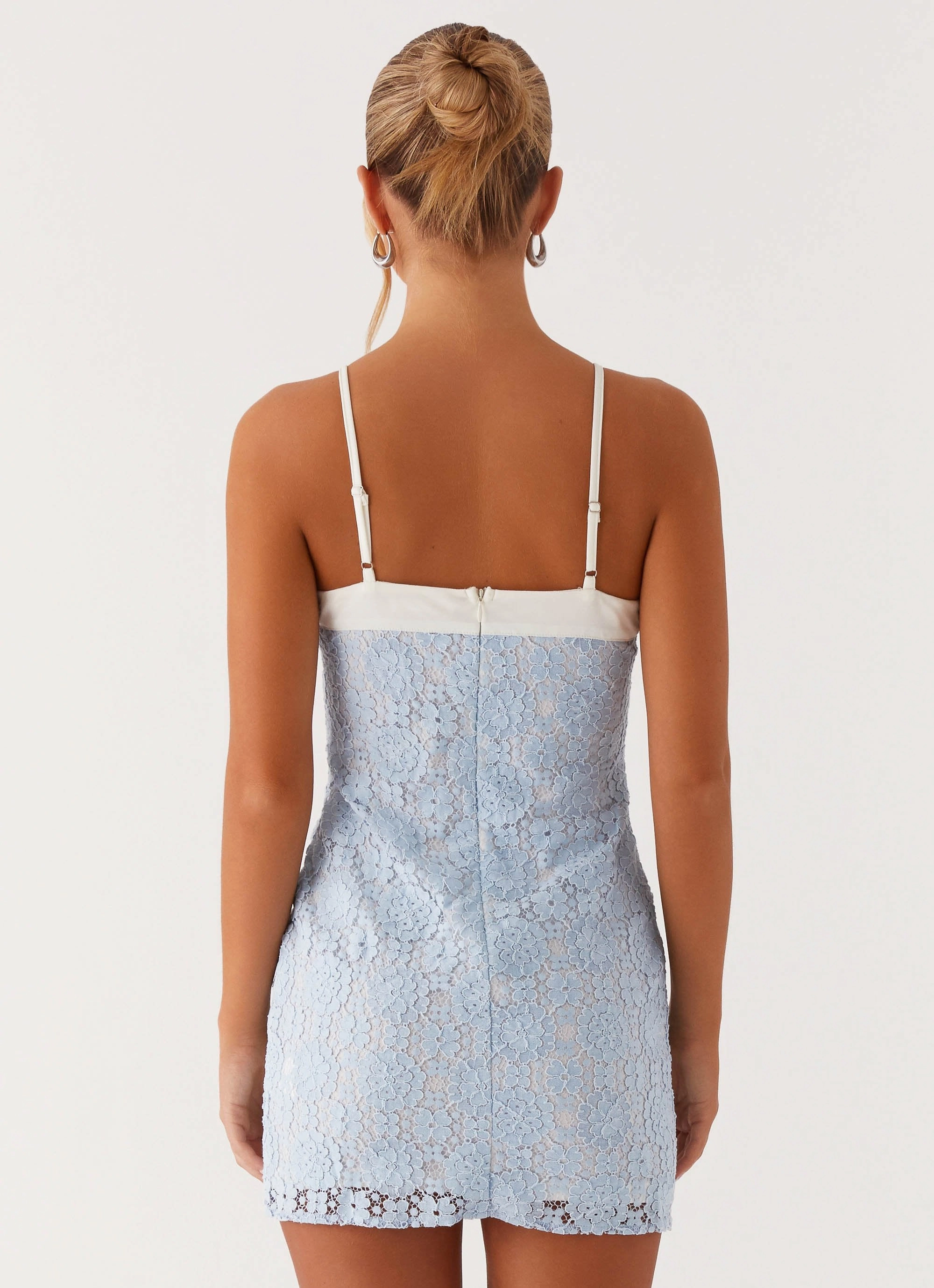 Feminine Line For Keeps Mini Dress - Blue