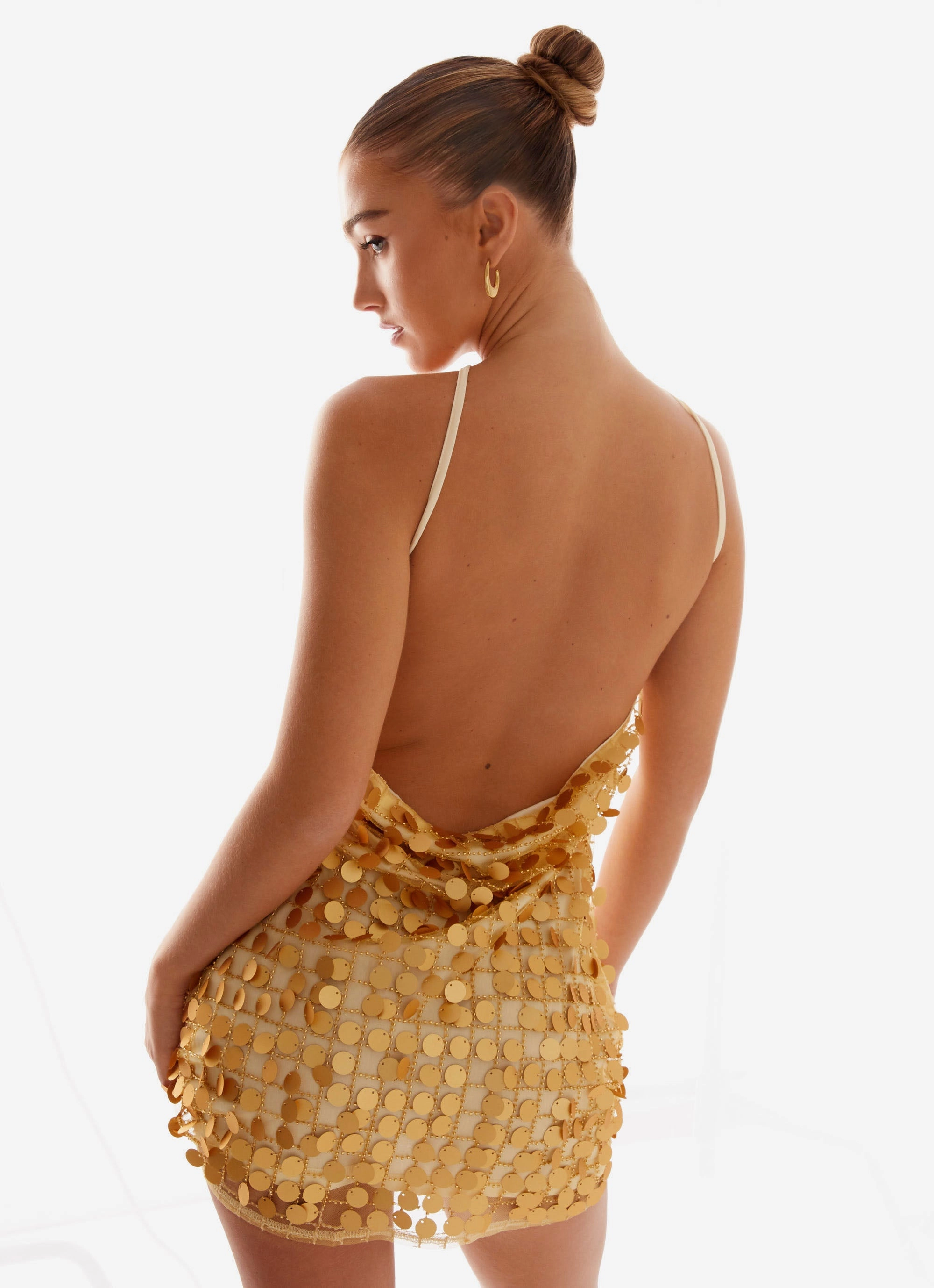 Quality Wear Xander Sequin Mini Dress - Gold