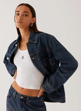 Cold Climate Raelynn Denim Jacket - Indigo