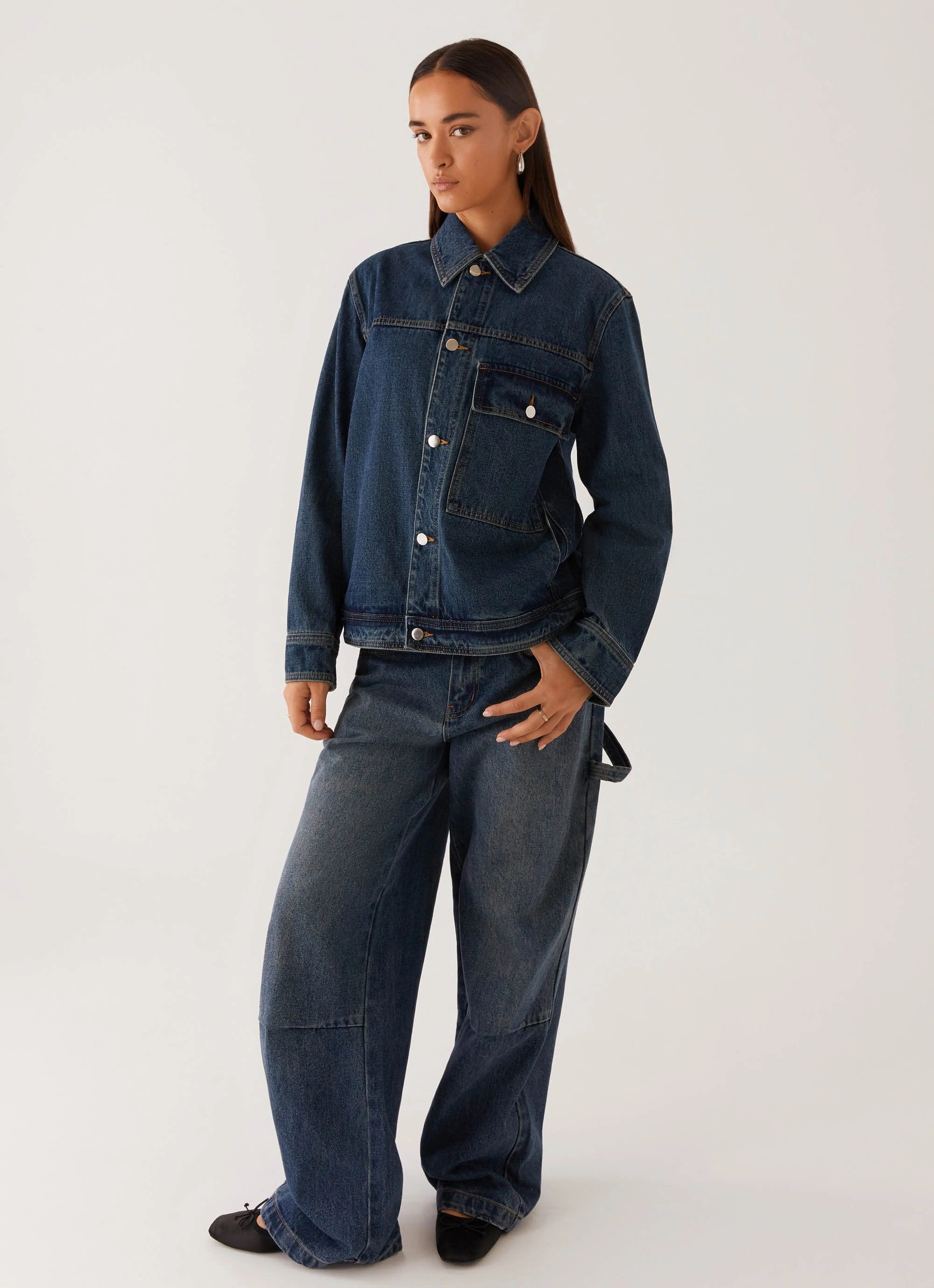 Raelynn Denim Jacket - Indigo Noise Reduced Fasteners