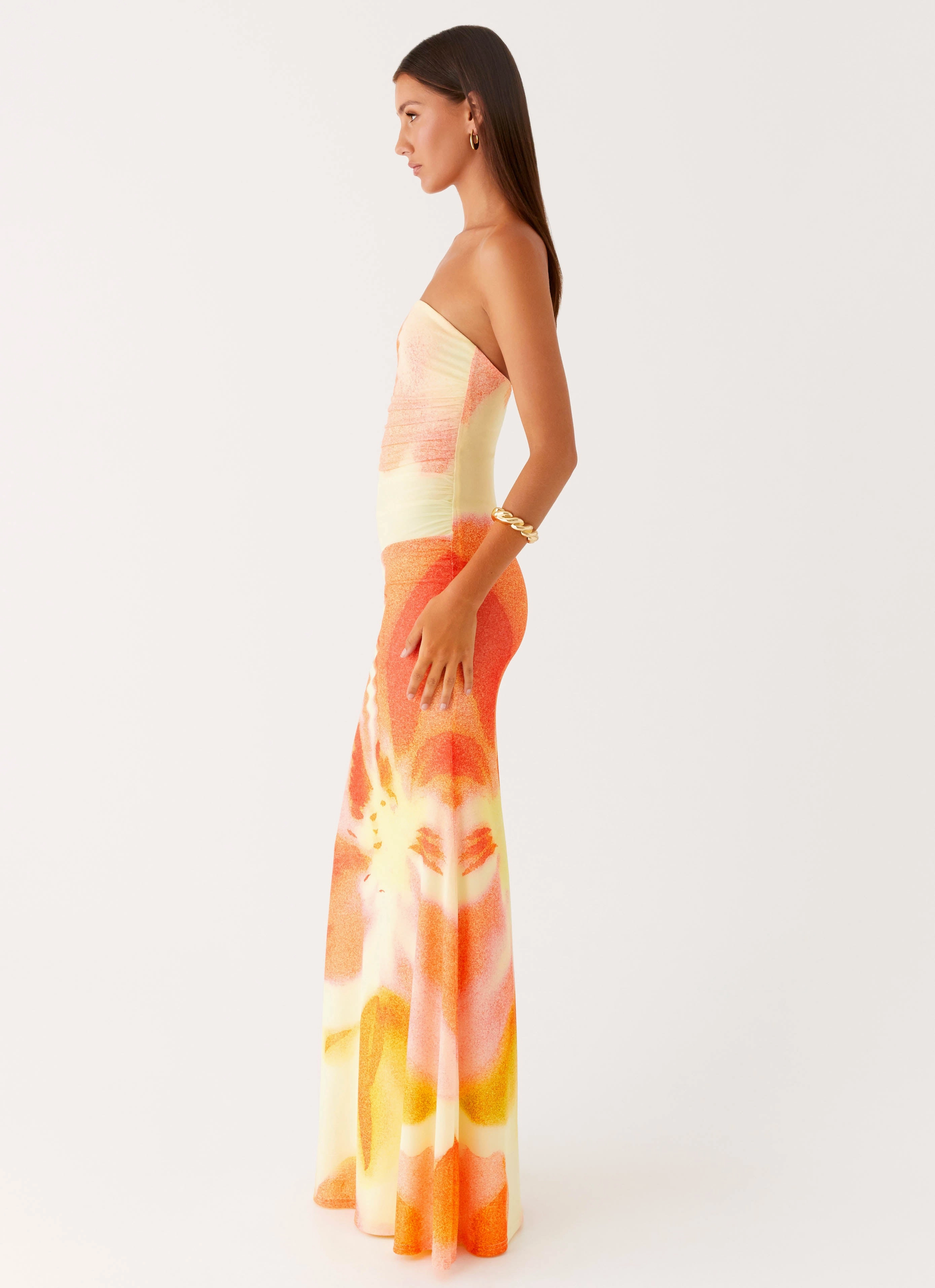 Iroha Strapless Maxi Dress - Mimosa Blossom Perfect Look Farm Scene