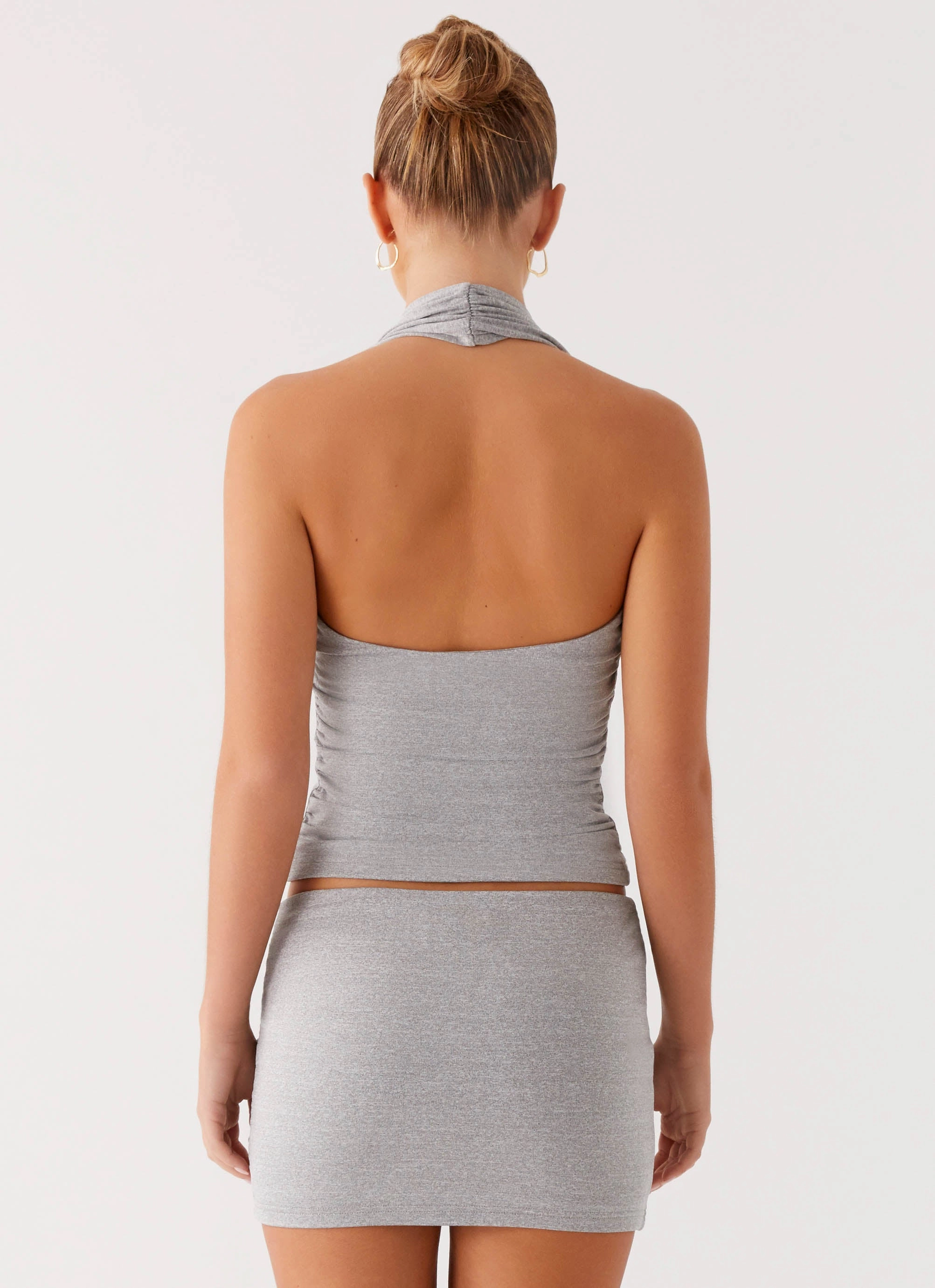 Breathable Comfort Fit Amia Mini Skirt - Grey Marle