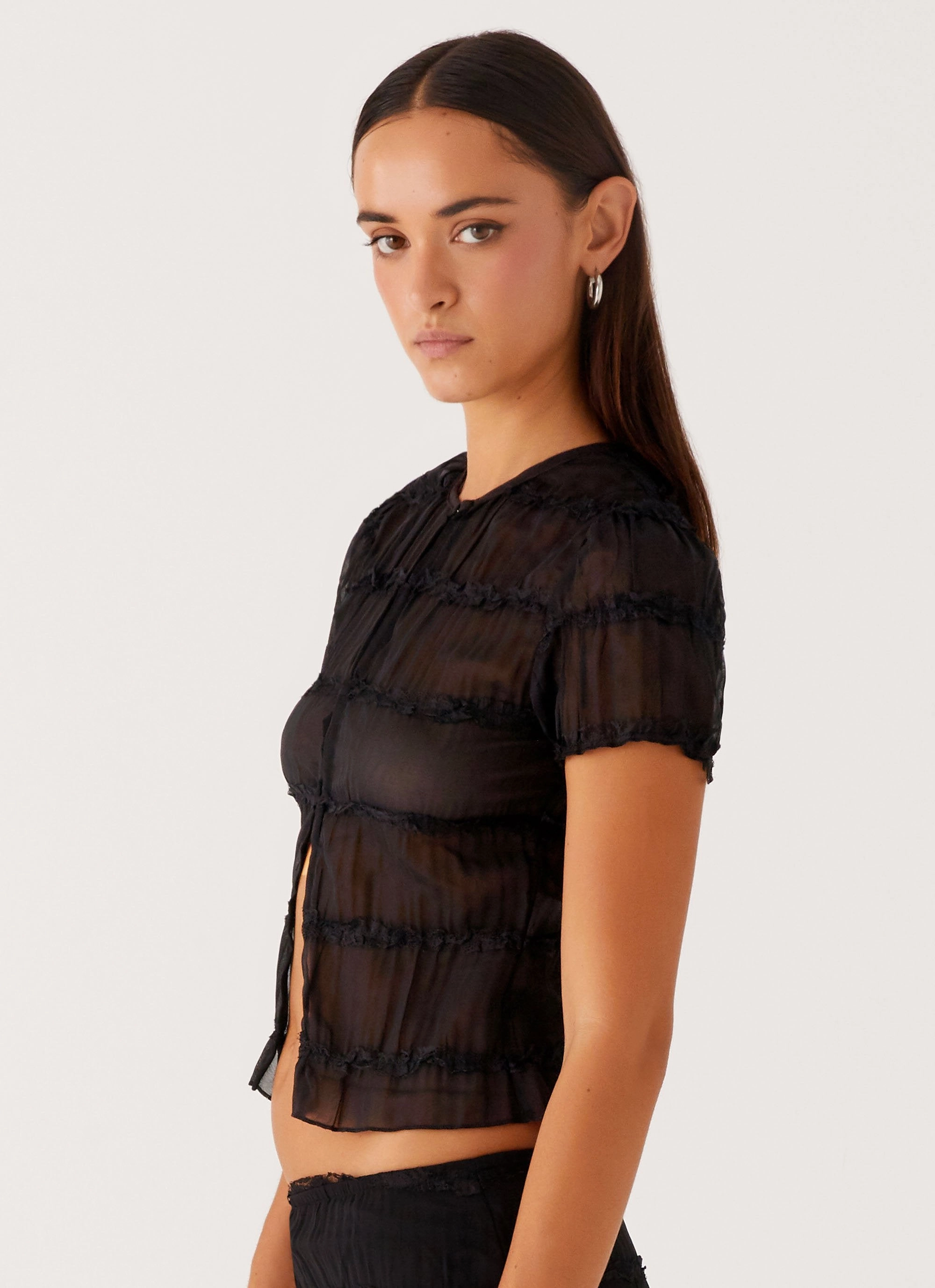 Daydreaming Top - Black Buttery Soft Feel StaticResistantFabric