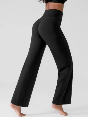 Butt-Lift Wide Leg Workout Pants WideNeckOpening