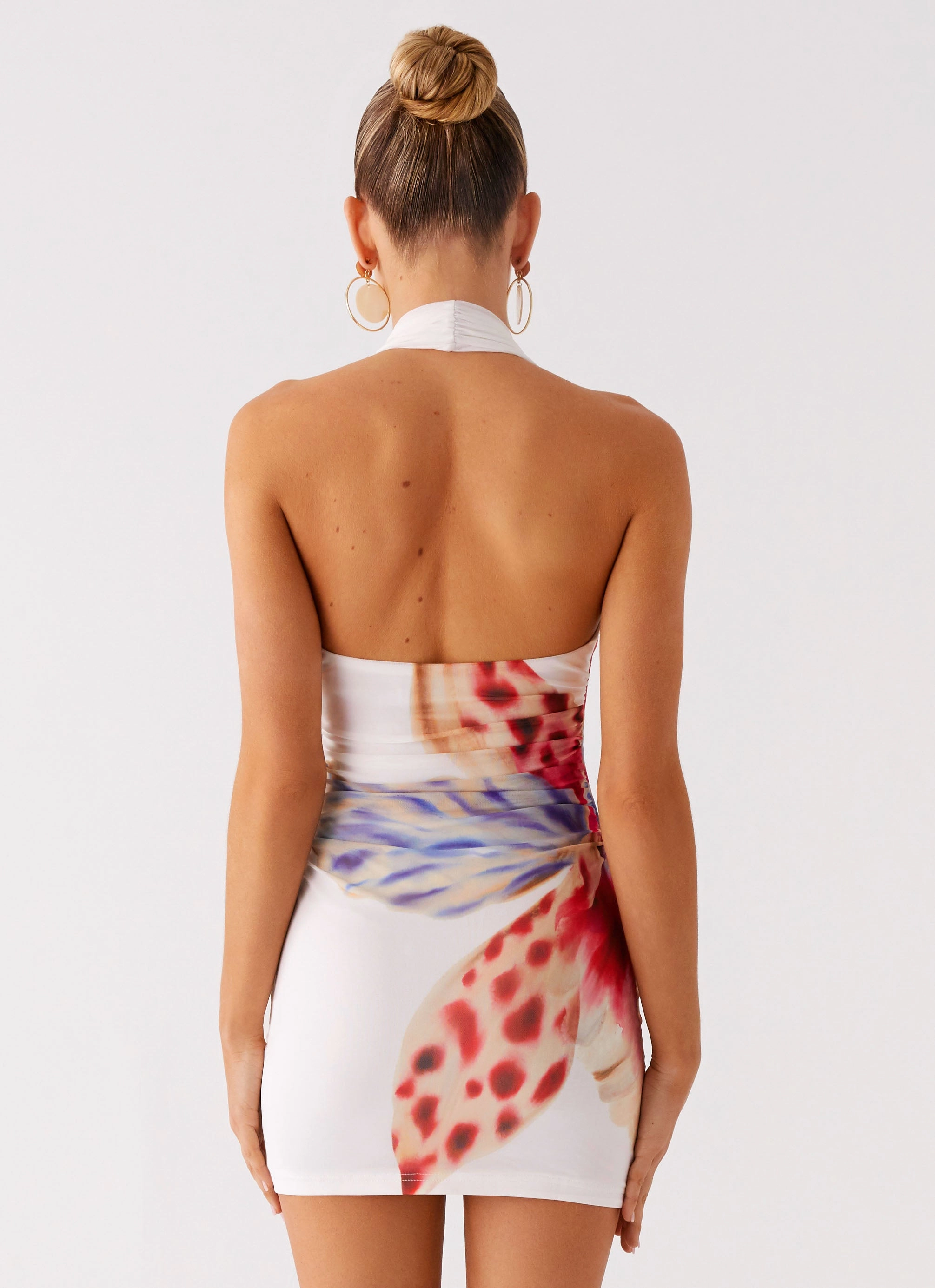 Classy Look Gender Fluid No Time Mini Dress - White Sea Bloom