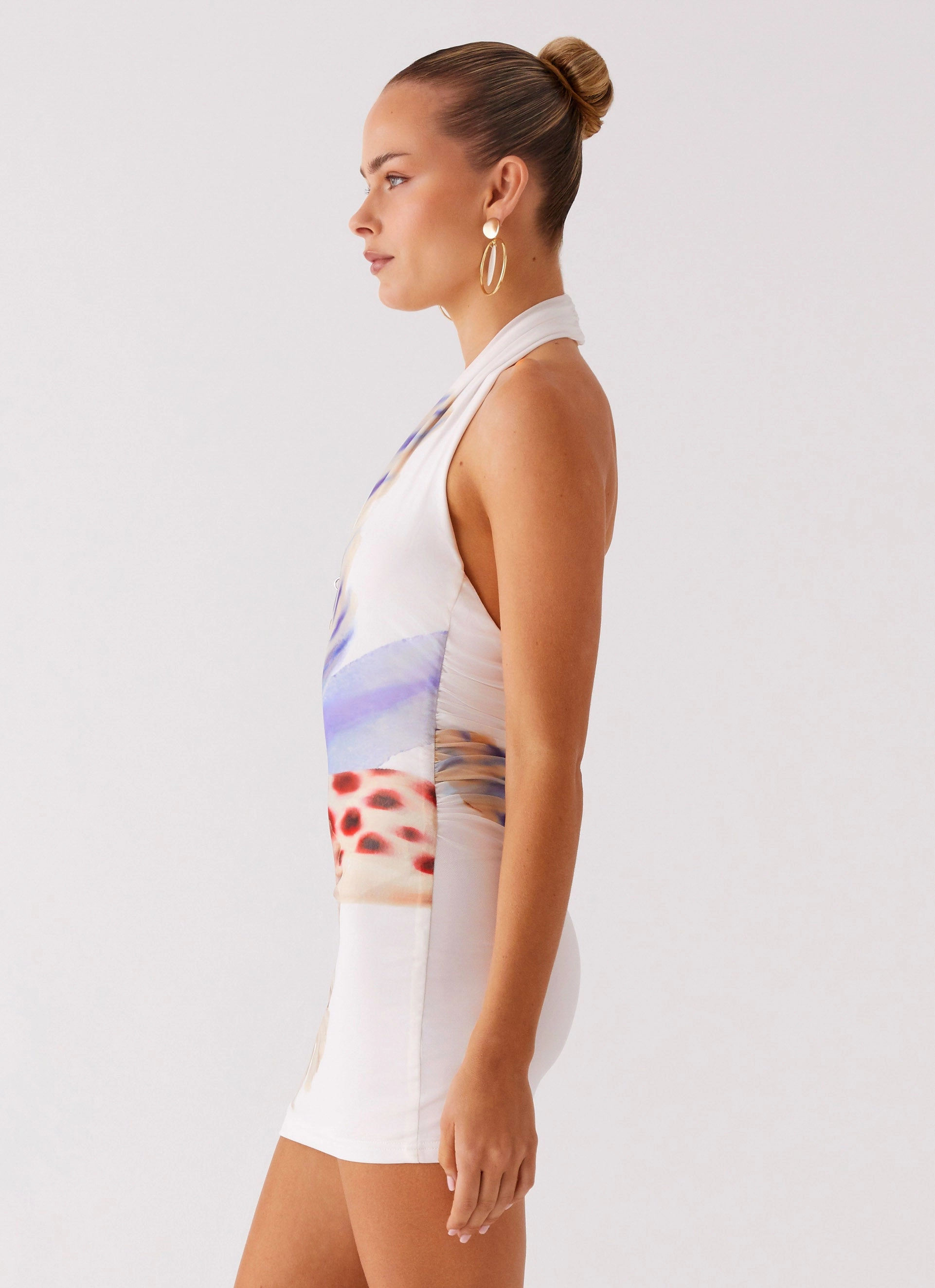 Fit Choice Body Flow No Time Mini Dress - White Sea Bloom