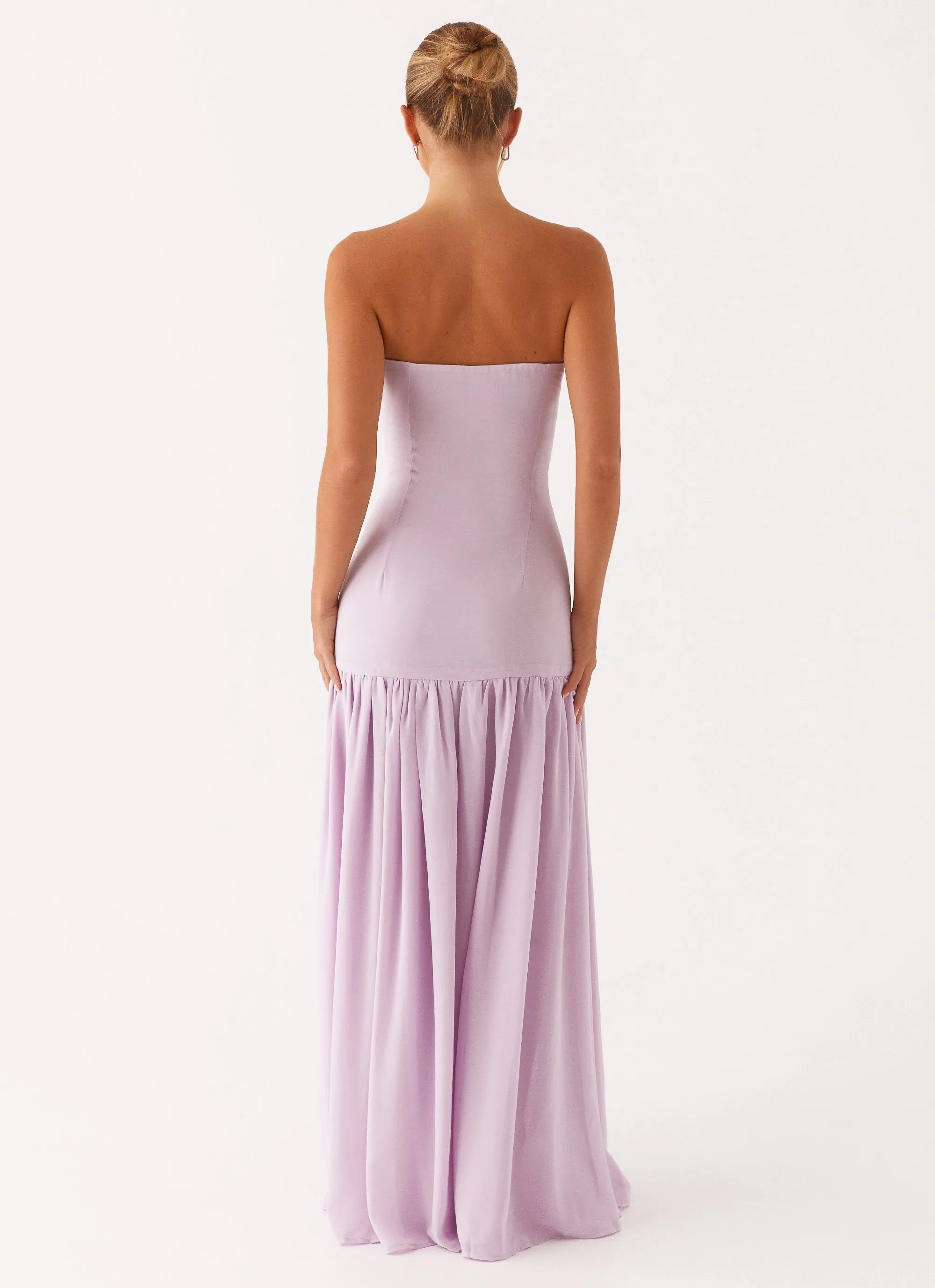 FadeResistantColor Bold colors Eden Strapless Maxi Dress - Lilac