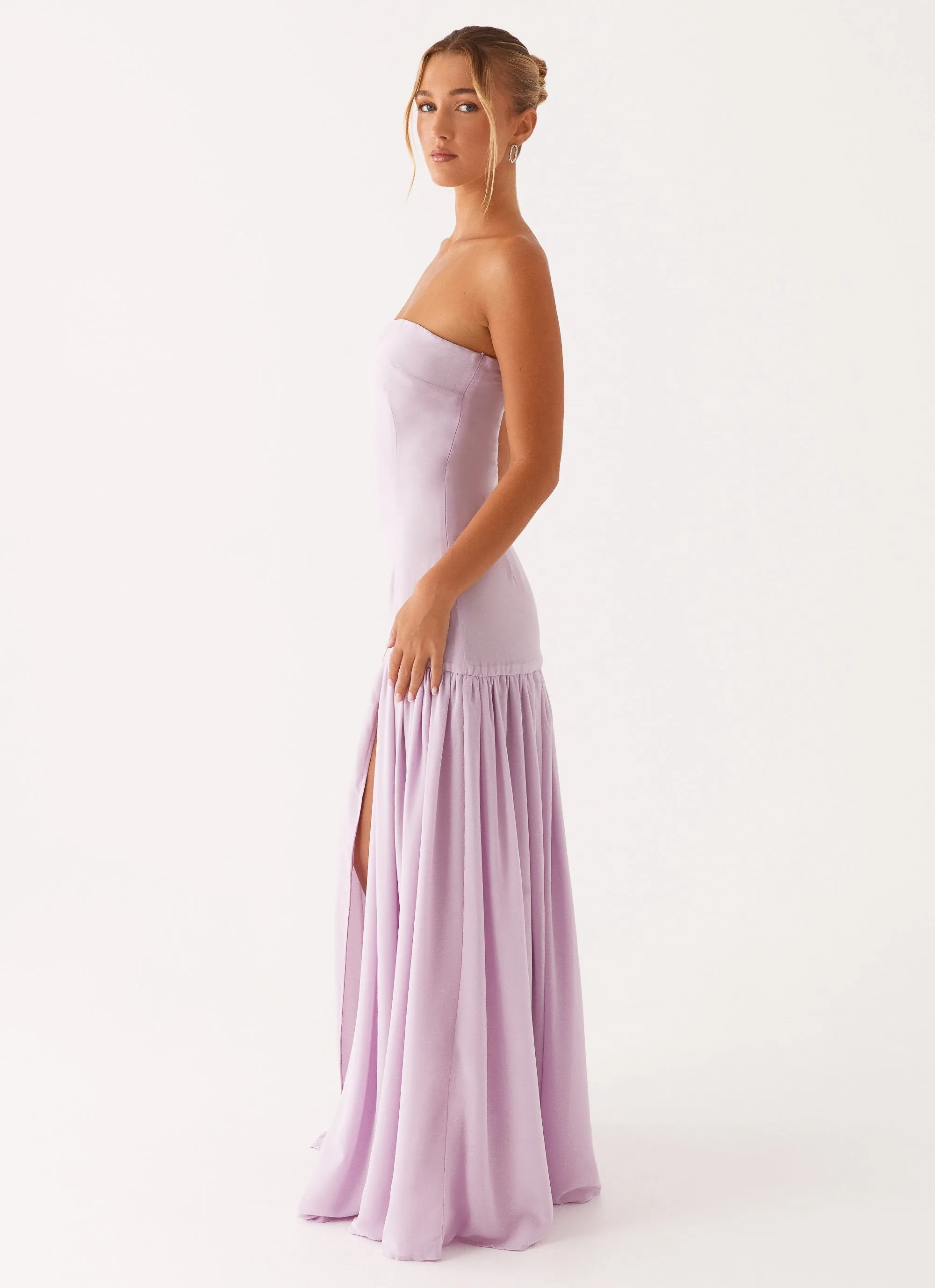 Urban appeal Eden Strapless Maxi Dress - Lilac