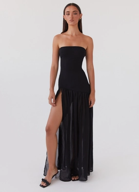 Eden Strapless Maxi Dress - Black Polished Design Polished Motion