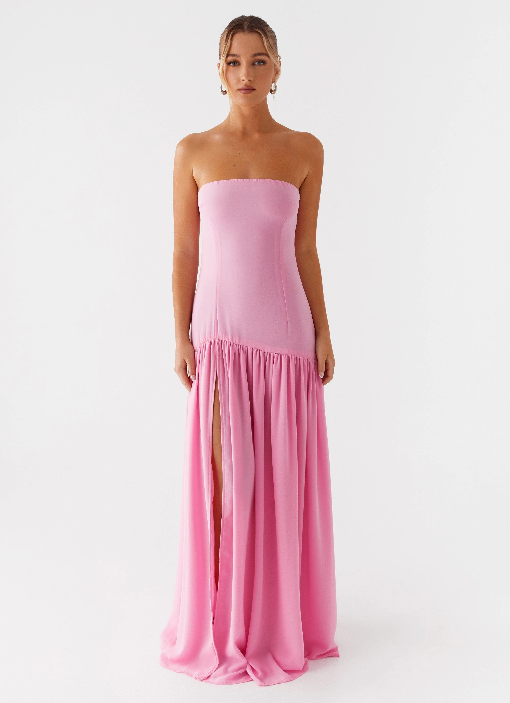 Seamless-Look Eden Strapless Maxi Dress - Pink