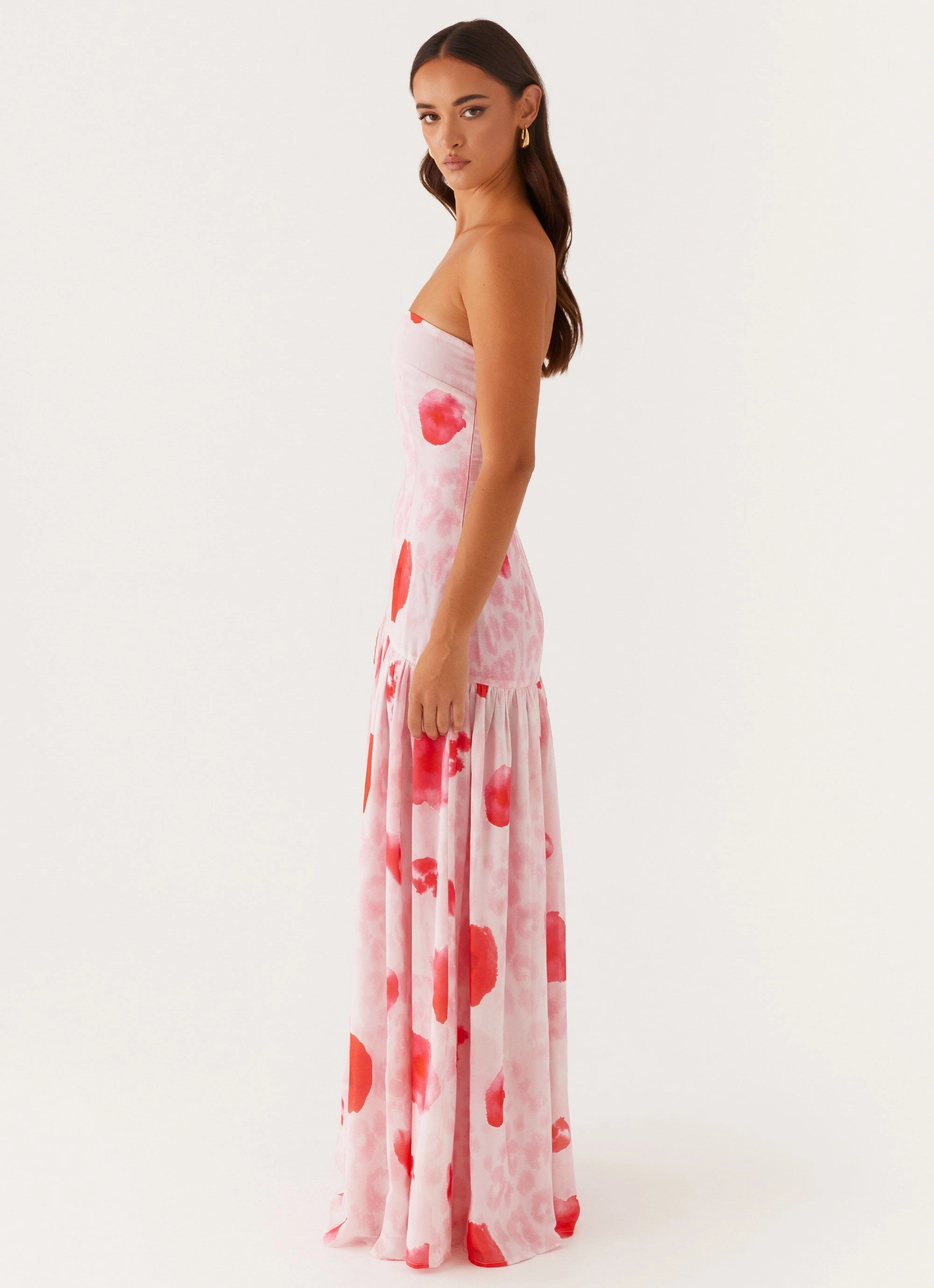 Eden Strapless Maxi Dress - Rose Leopard Comfortable and Fashionable