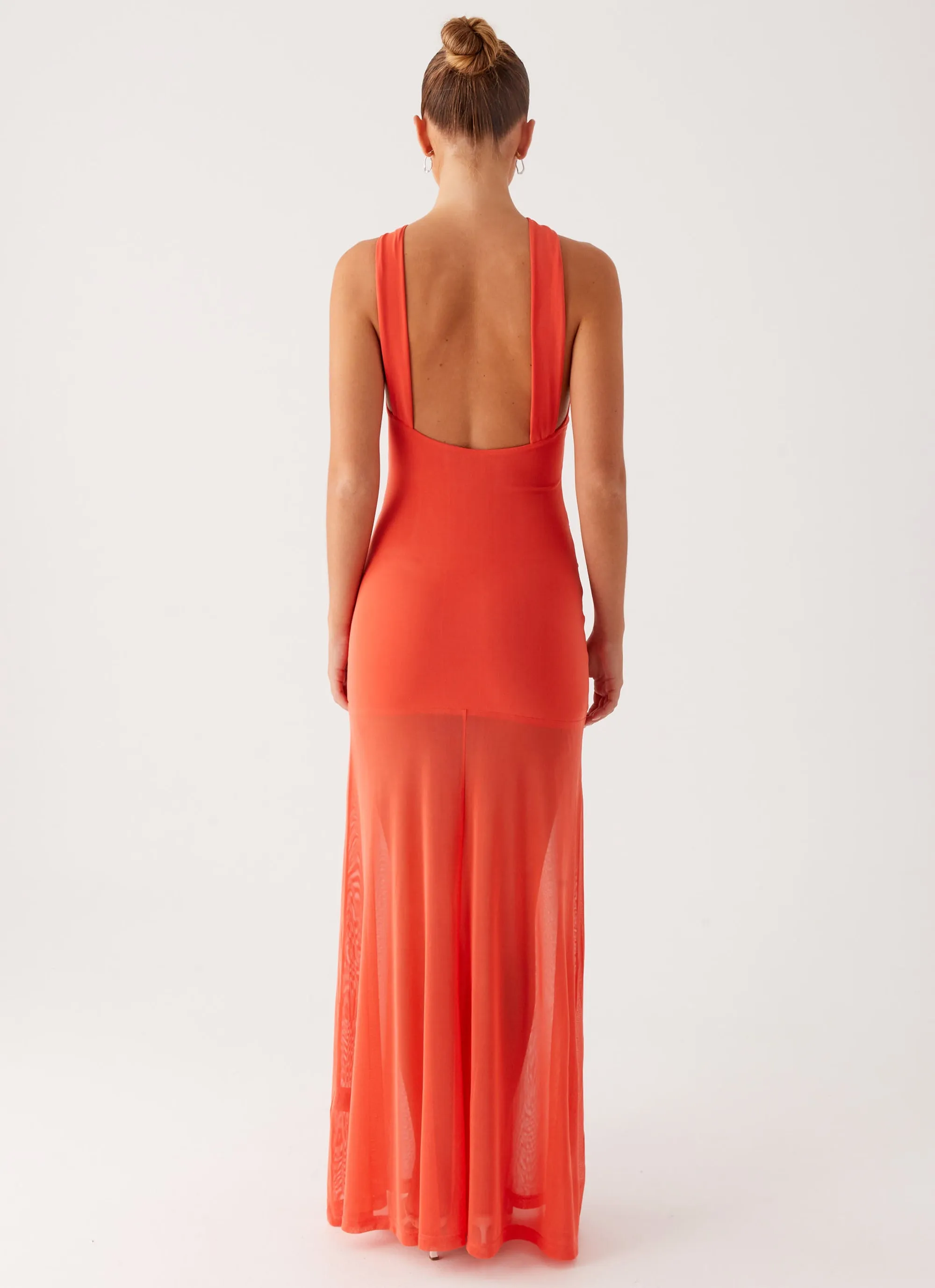 Kavala Maxi Dress - Coral Bright Feel
