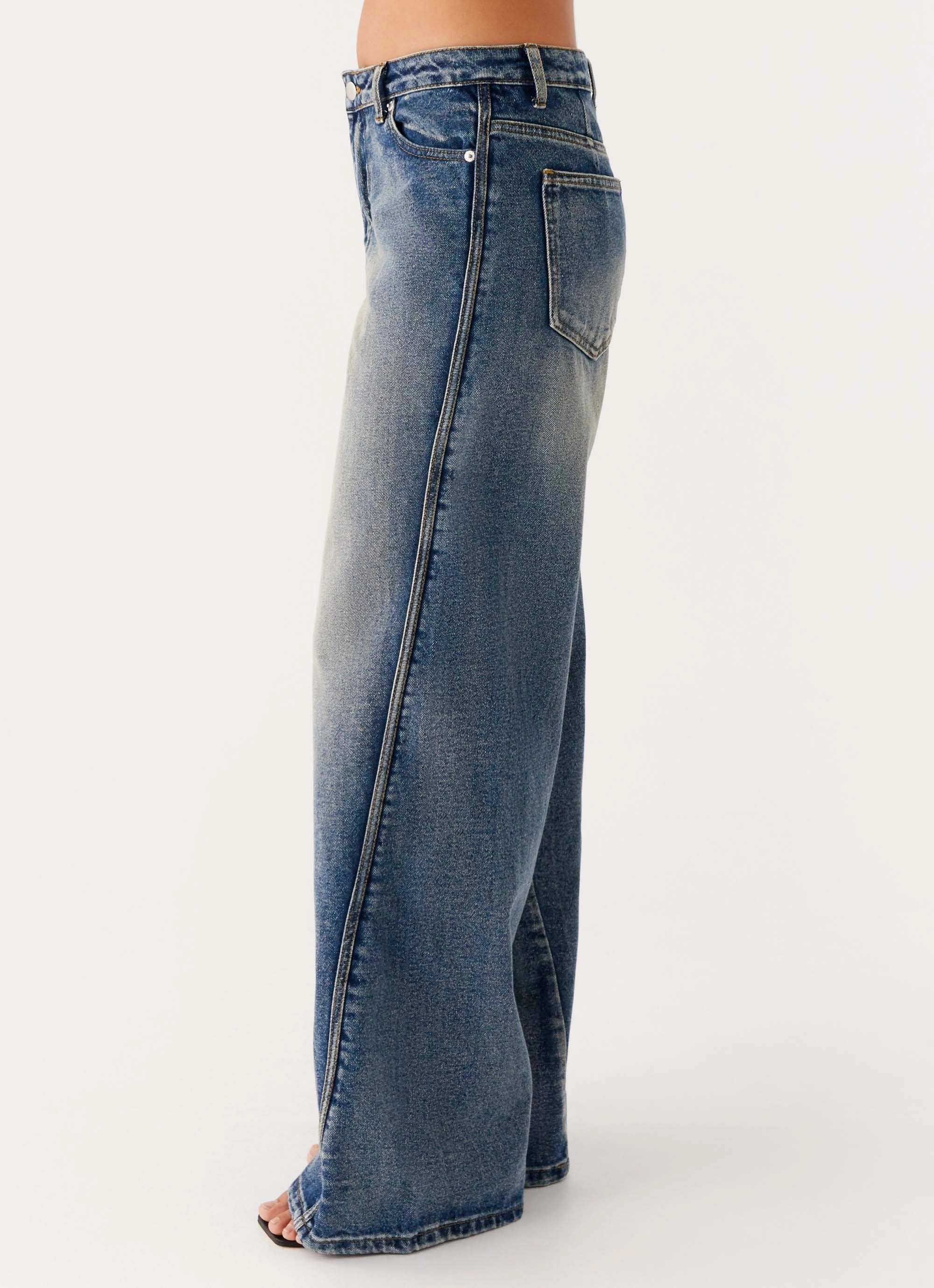 Calico Denim Jeans - Indigo Reinforced Seams EcoFriendlyBlend