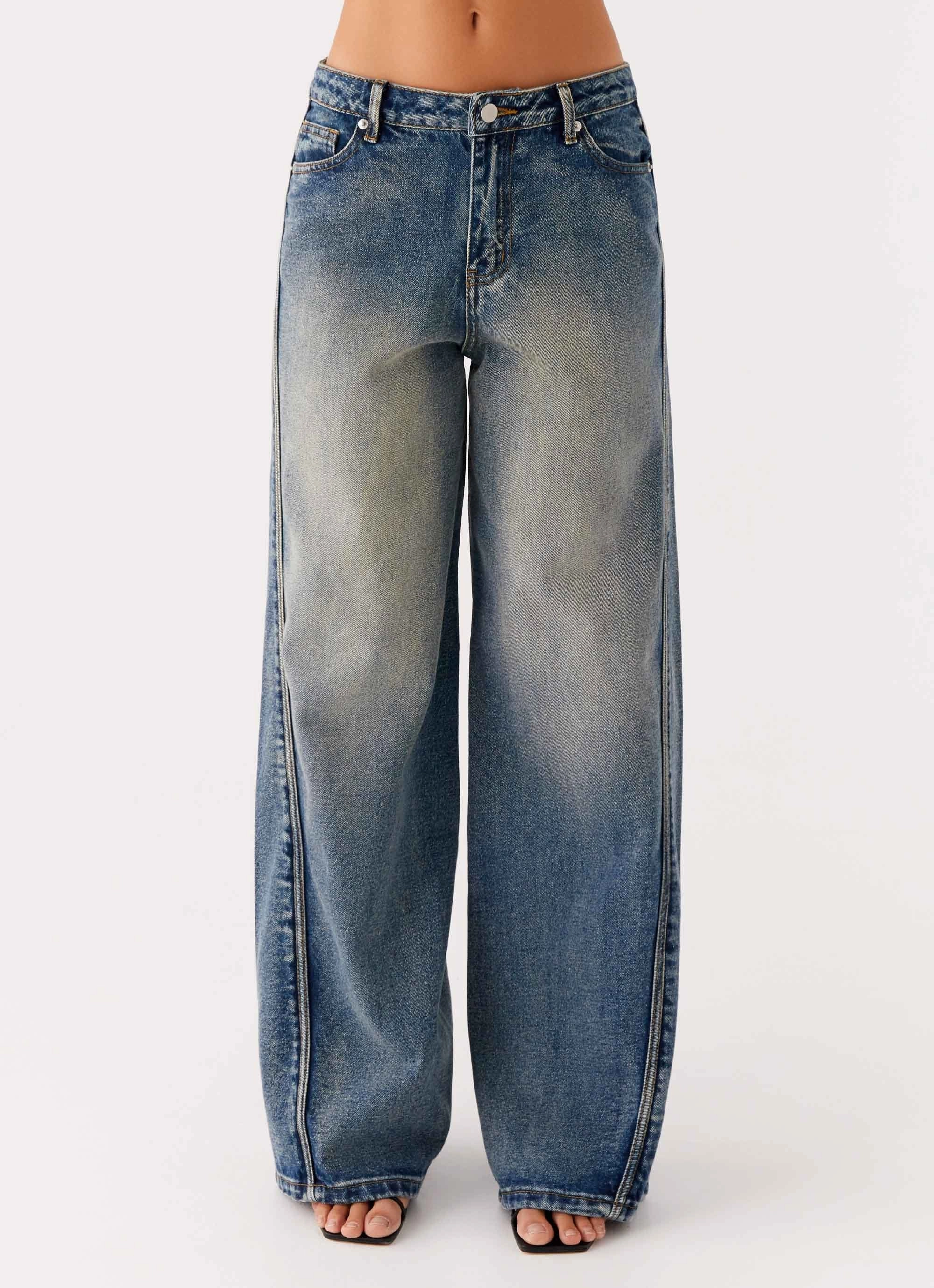 Yoga Ready Tailored Wear Calico Denim Jeans - Indigo