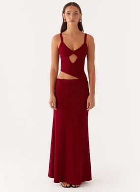 Smart Waist Design Emerging-Brand Jocelyn Maxi Dress - Maroon