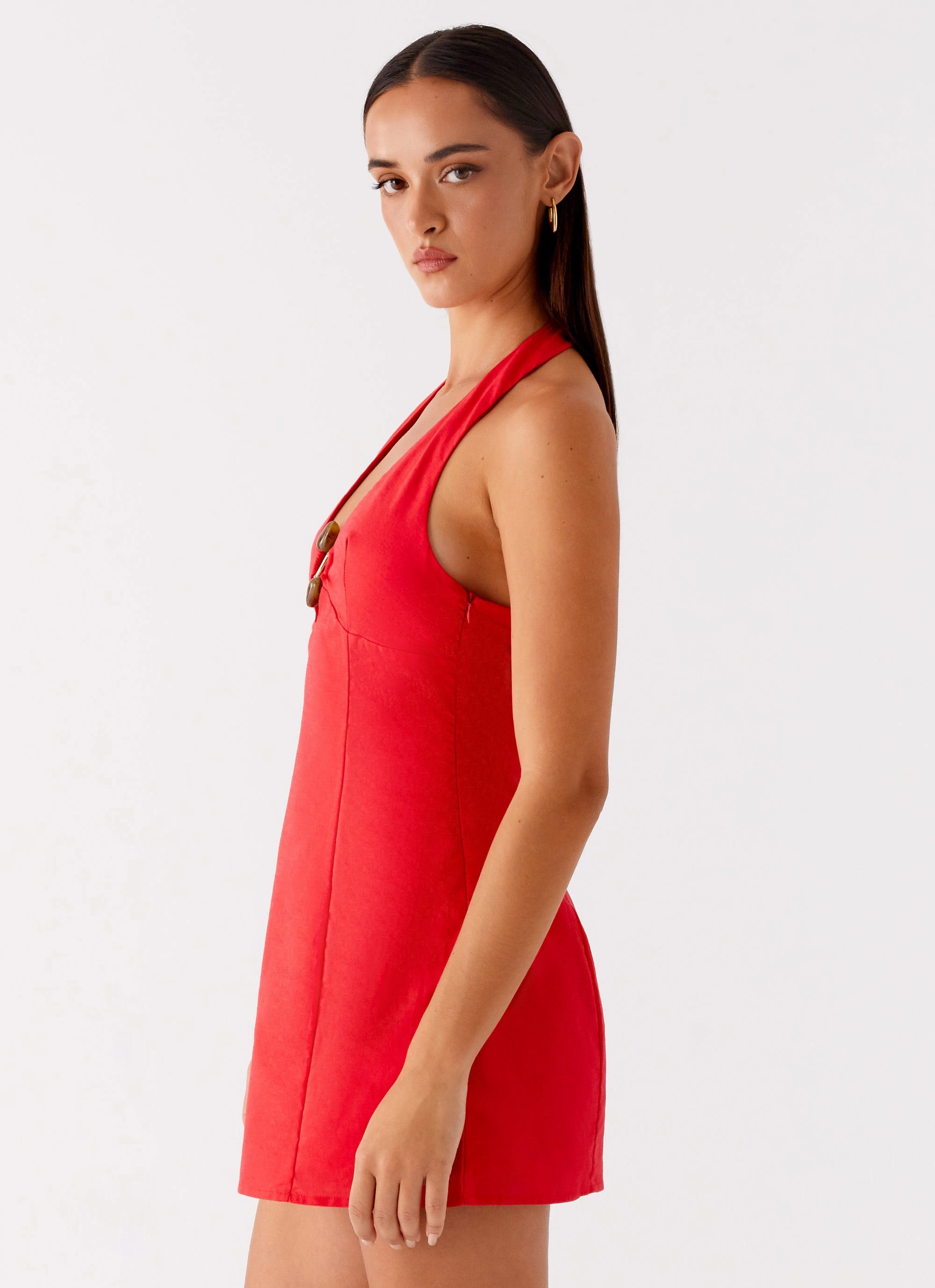Movement Friendly Upgrade-Option Roxe Mini Dress - Red