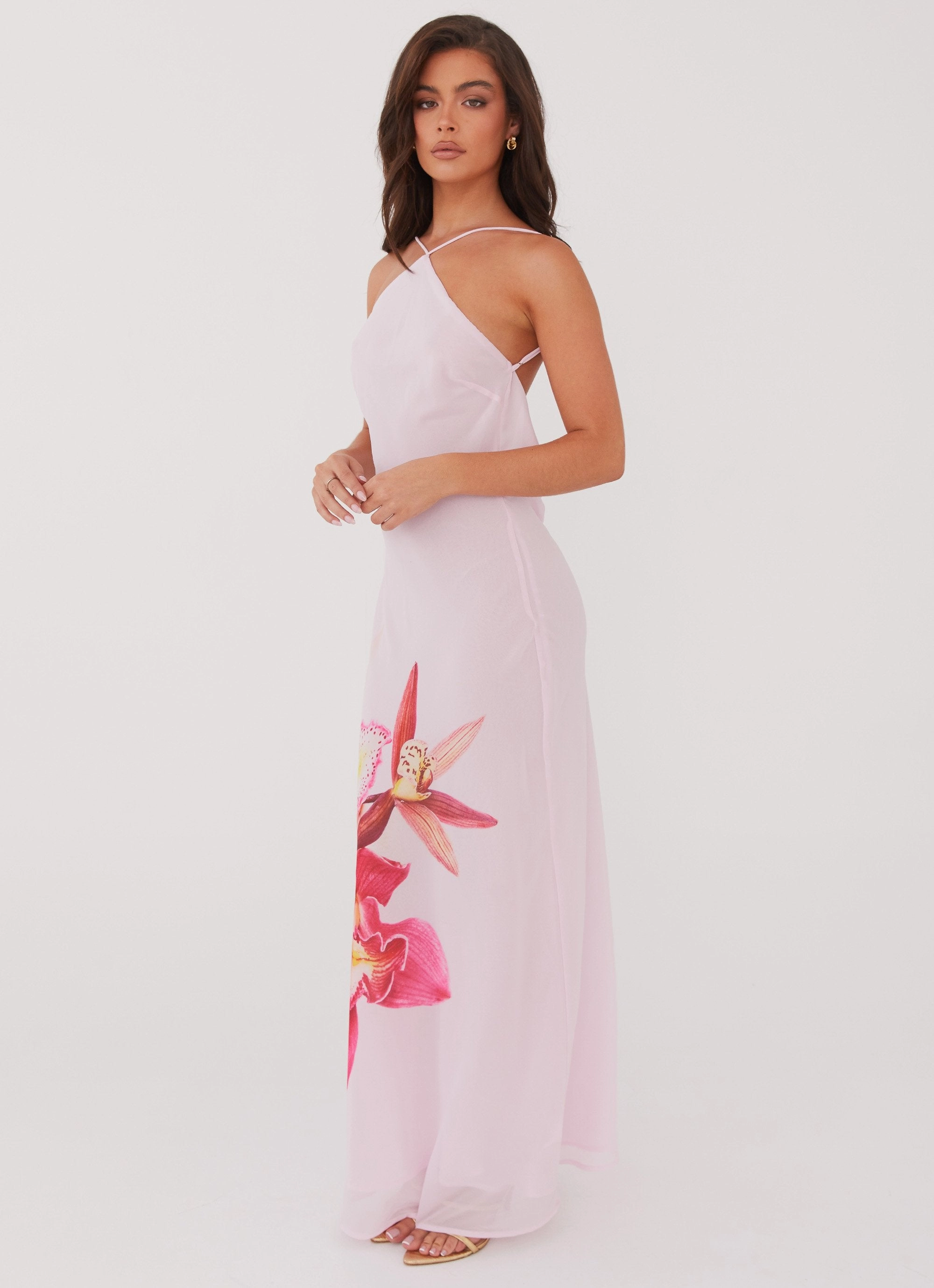 Blossom Hearts Maxi Dress - Pink Peony Dreamy Texture City Ready