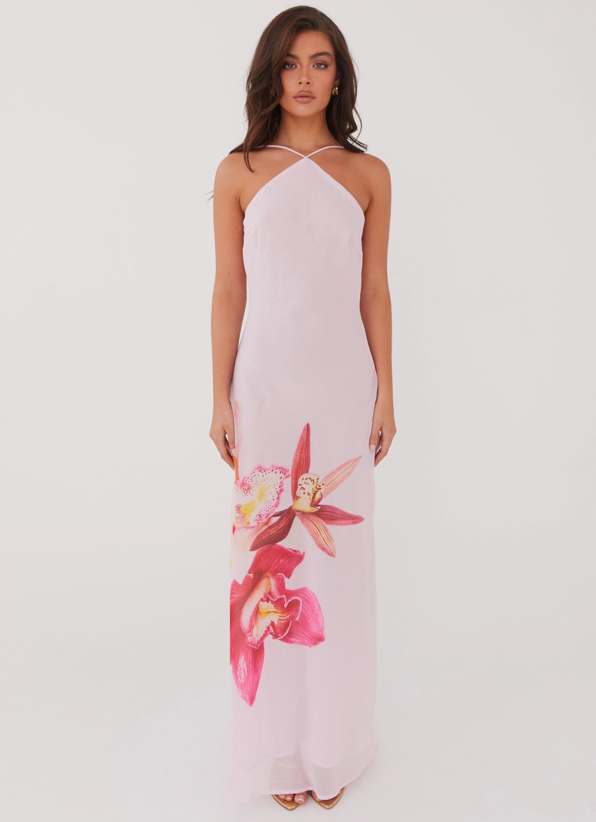 Blossom Hearts Maxi Dress - Pink Peony Casual and Smart