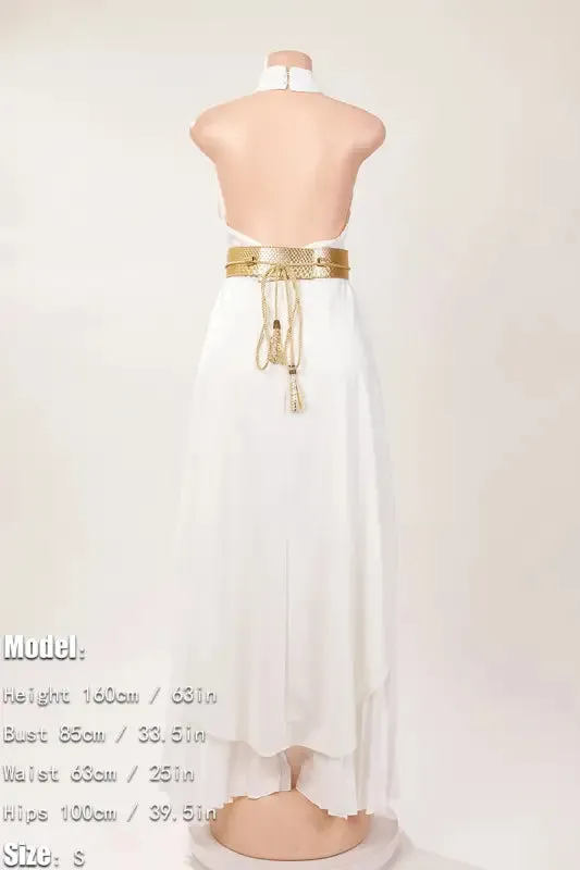 Egyptian Style Wide-Leg Pants Set With Gold Belt (S-3XL)