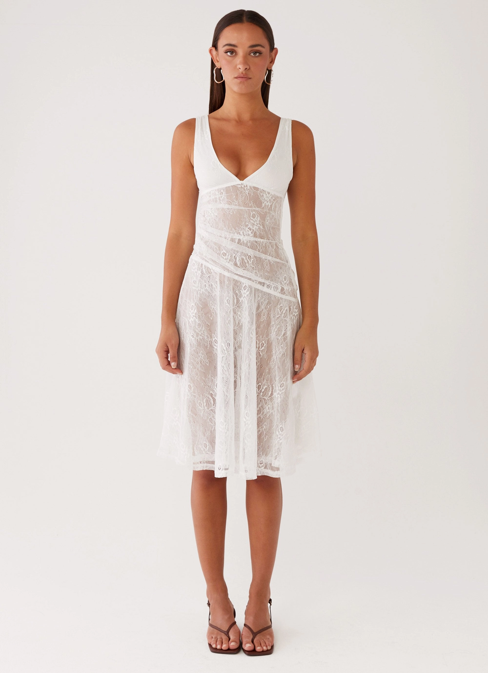 Remember Me Lace Midi Dress - White Smart Edge