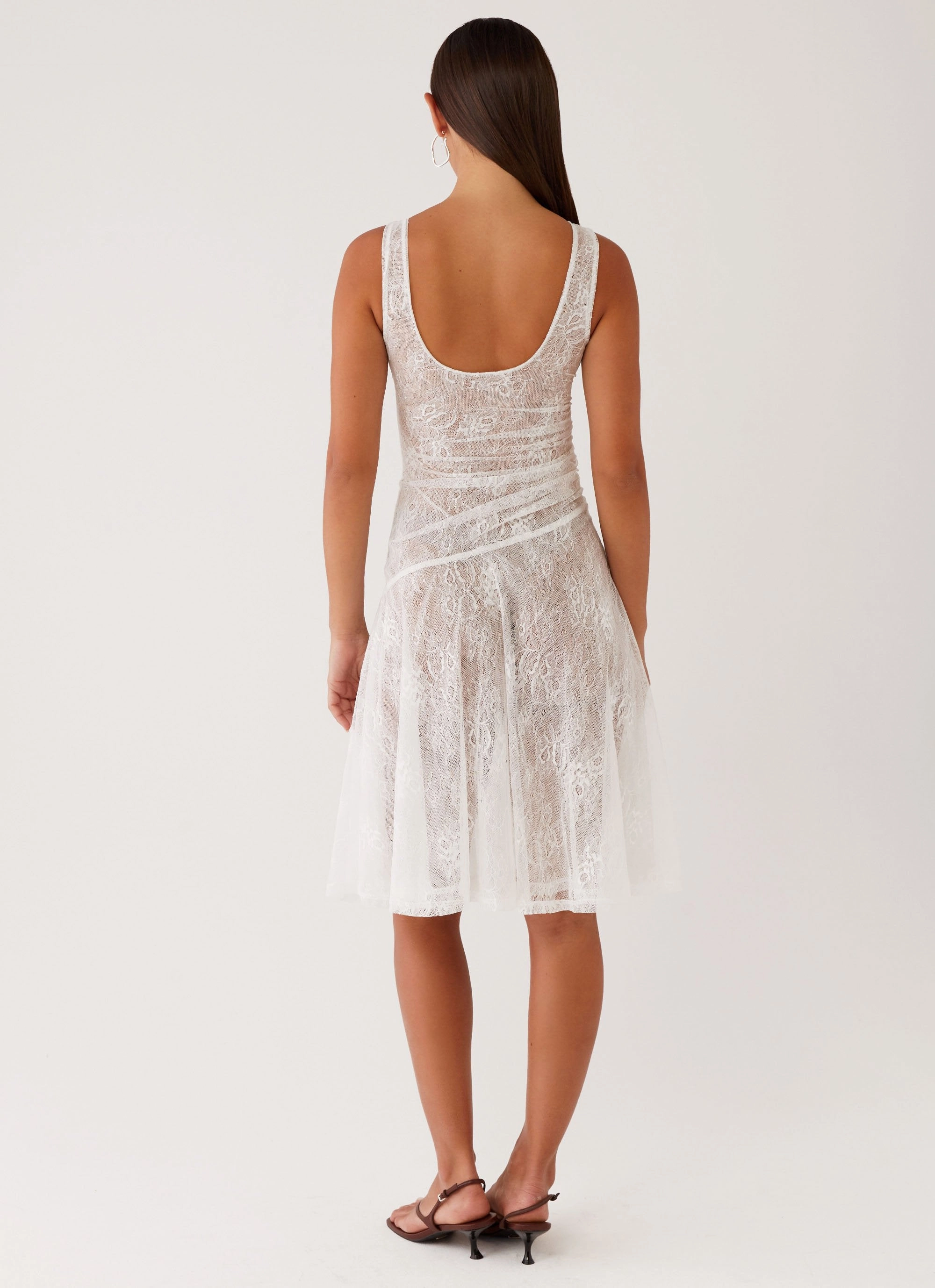 Remember Me Lace Midi Dress - White Seasonal Mood Easy Wrap