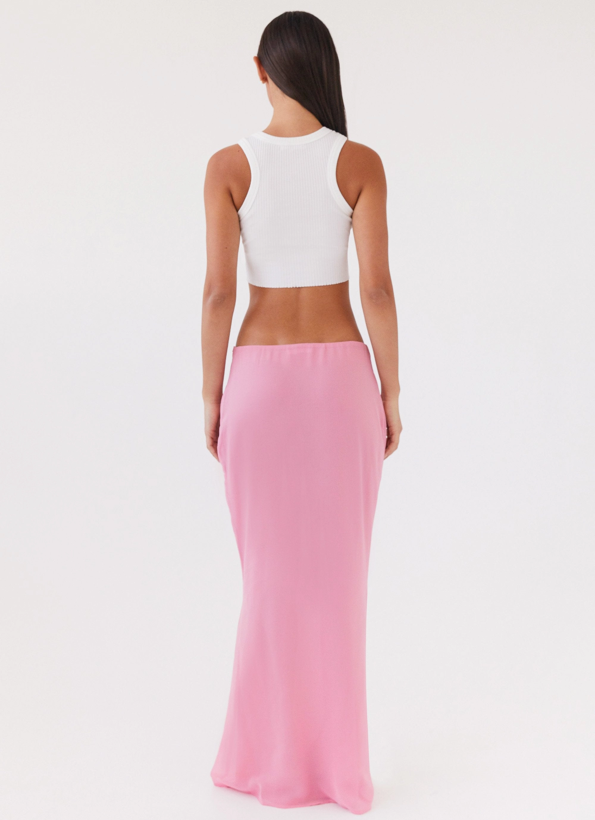 Chella Tie Up Skirt - Pink Wool blend