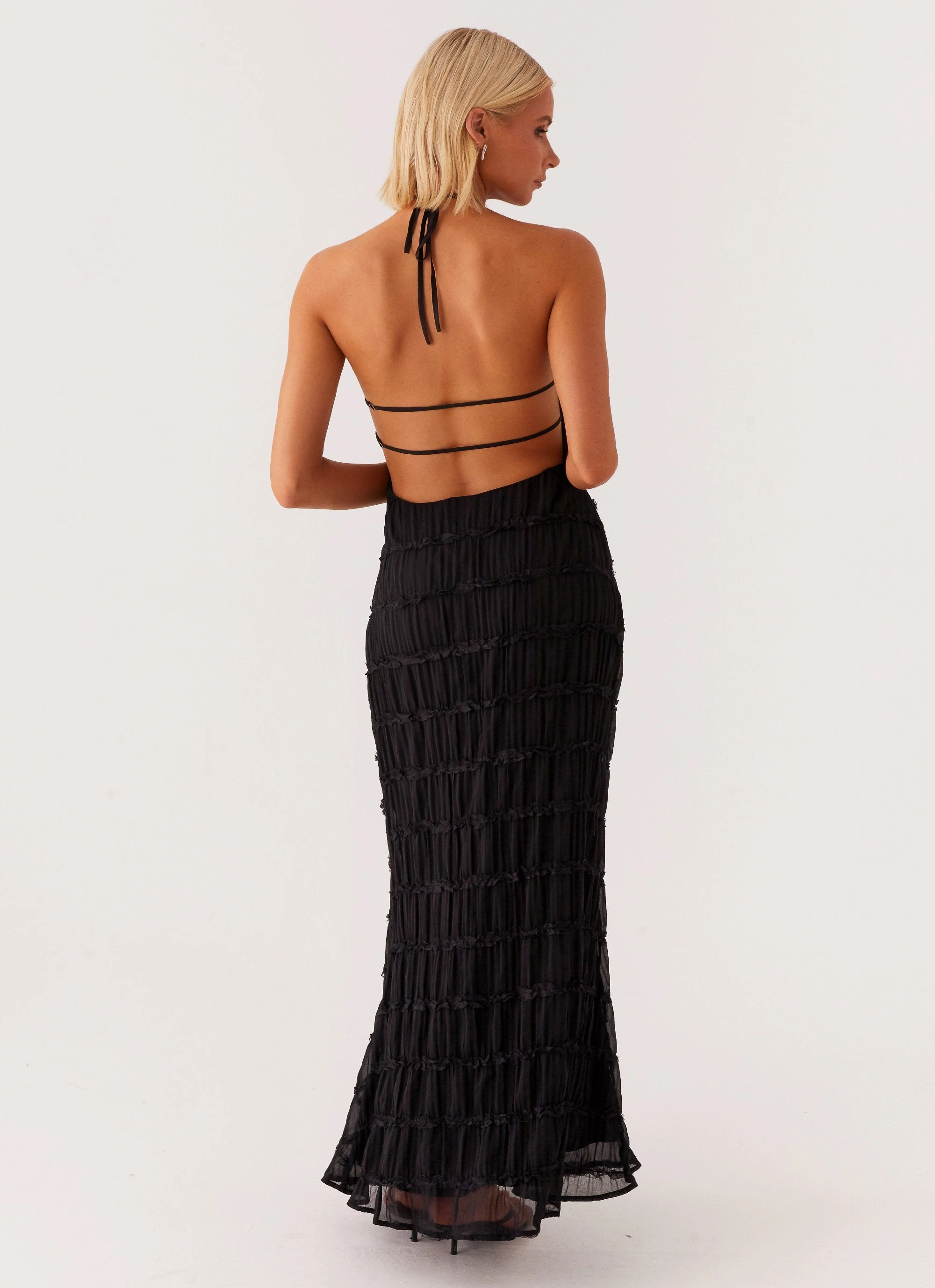 Aullie Maxi Dress - Black Elegant Style Saturated Hue