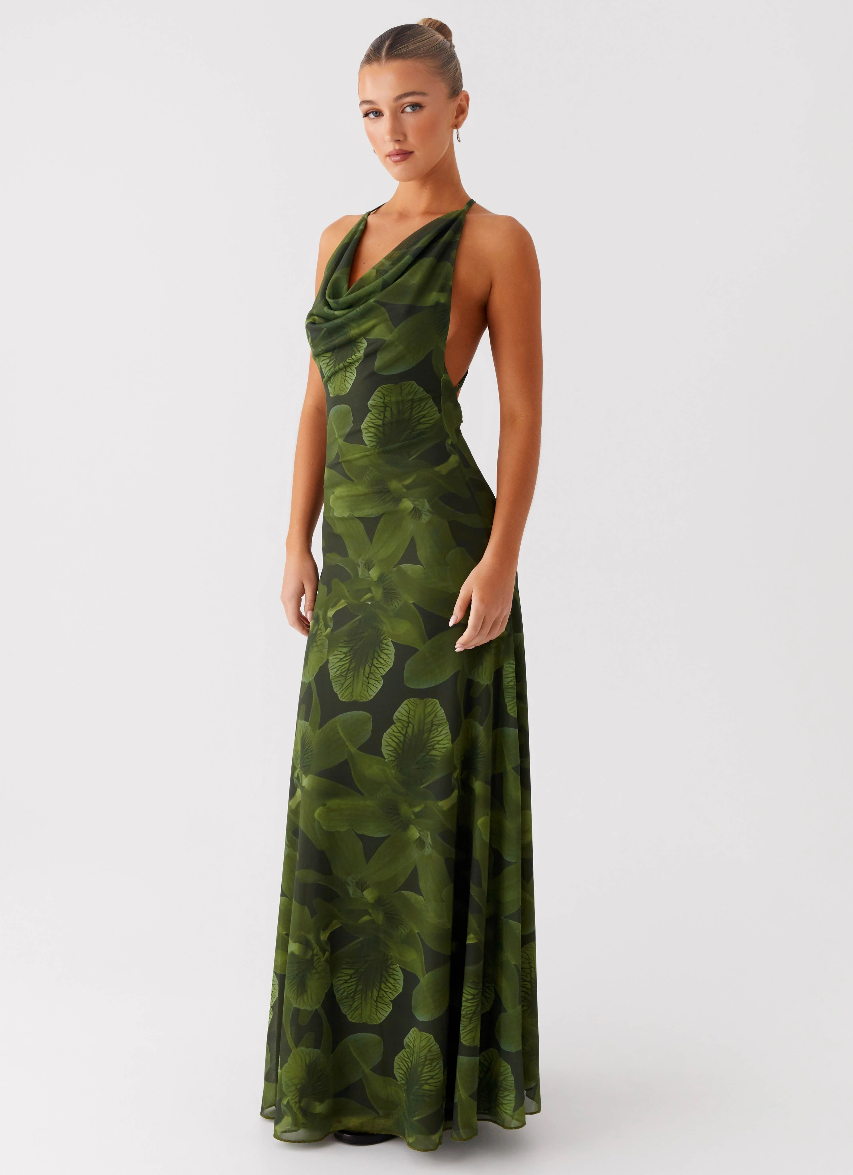 Dahliana Maxi Dress - Tropic Floral Happy Scent Cotton Touch