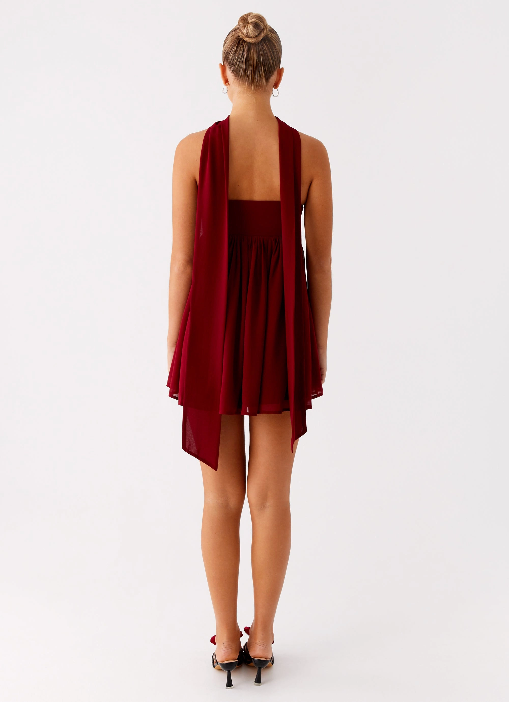 Saturn Mini Dress - Maroon Timeless Line
