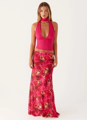 Detail Focus Travel Influence Ashley Maxi Skirt - Orchid Pink