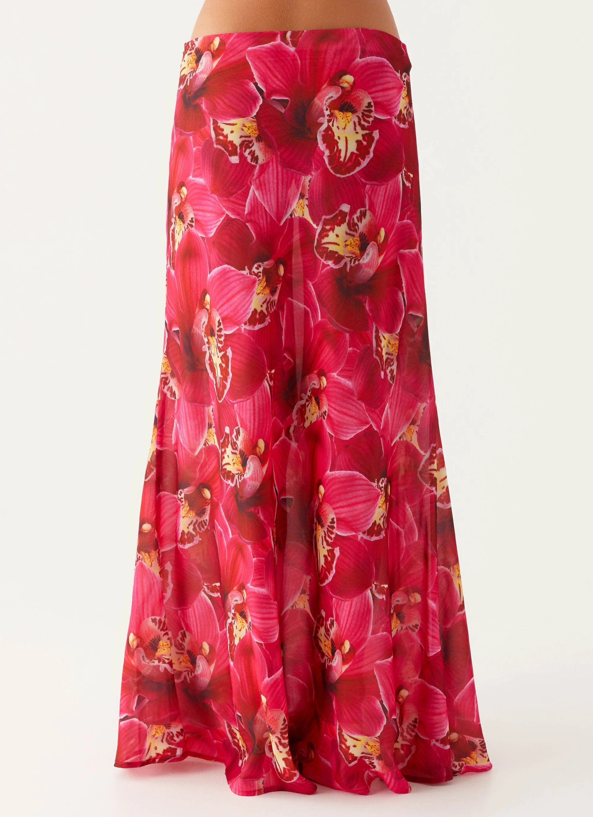 Light Outfit Washable fabric Ashley Maxi Skirt - Orchid Pink