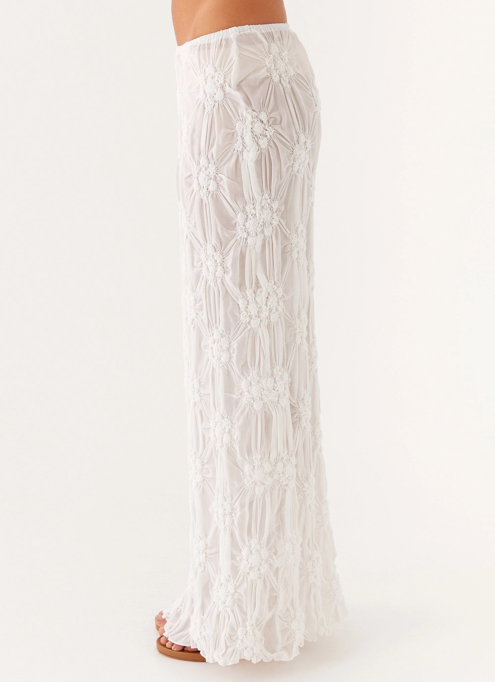 Effortlessly Low Rise Maxi Skirt - Ivory Modern Combo