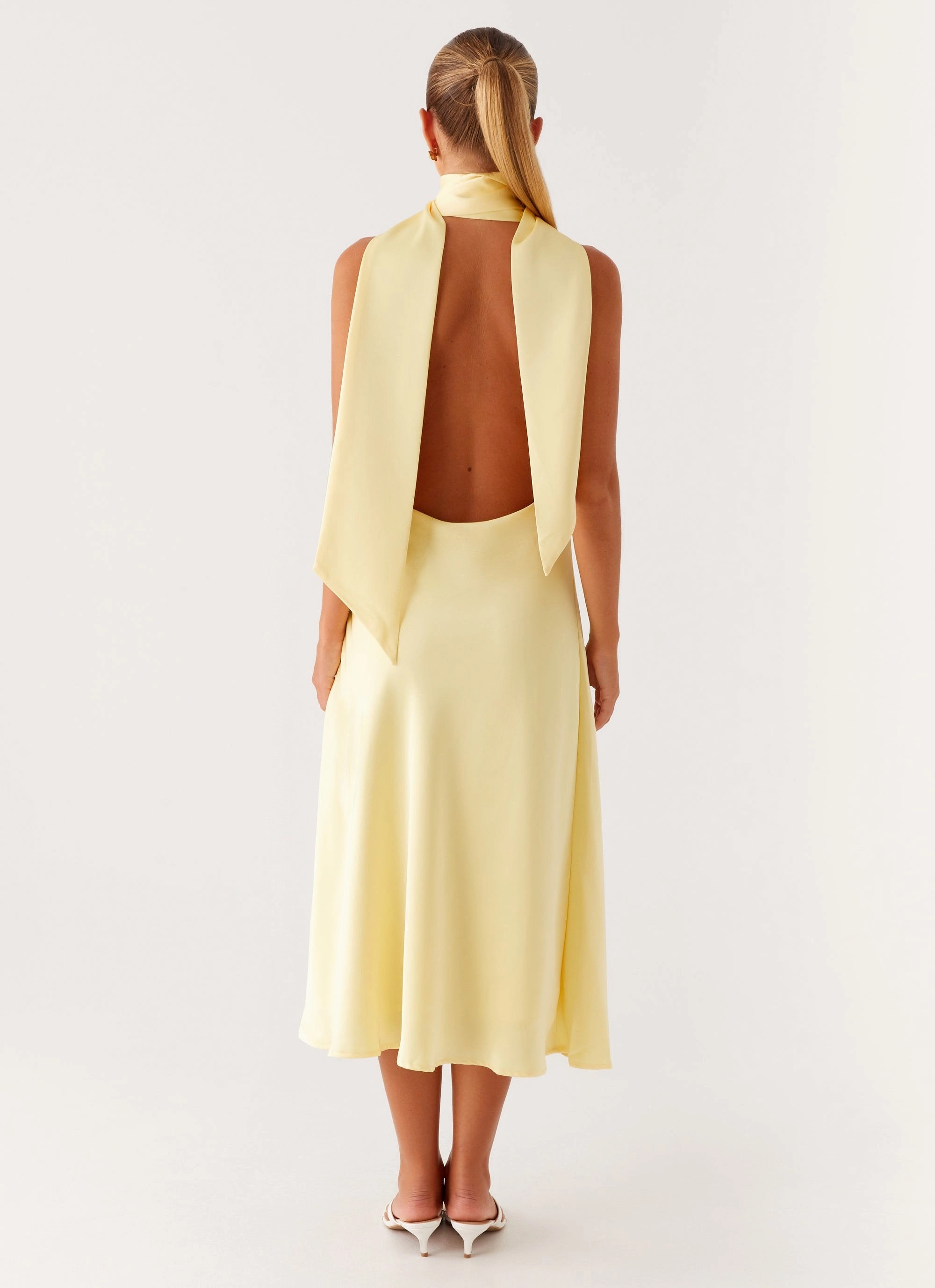Elegant Fabric Sonny Midi Dress - Yellow