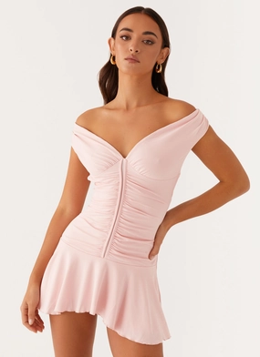 Clean Tone Chic Ensemble Elianna Mini Dress - Pink