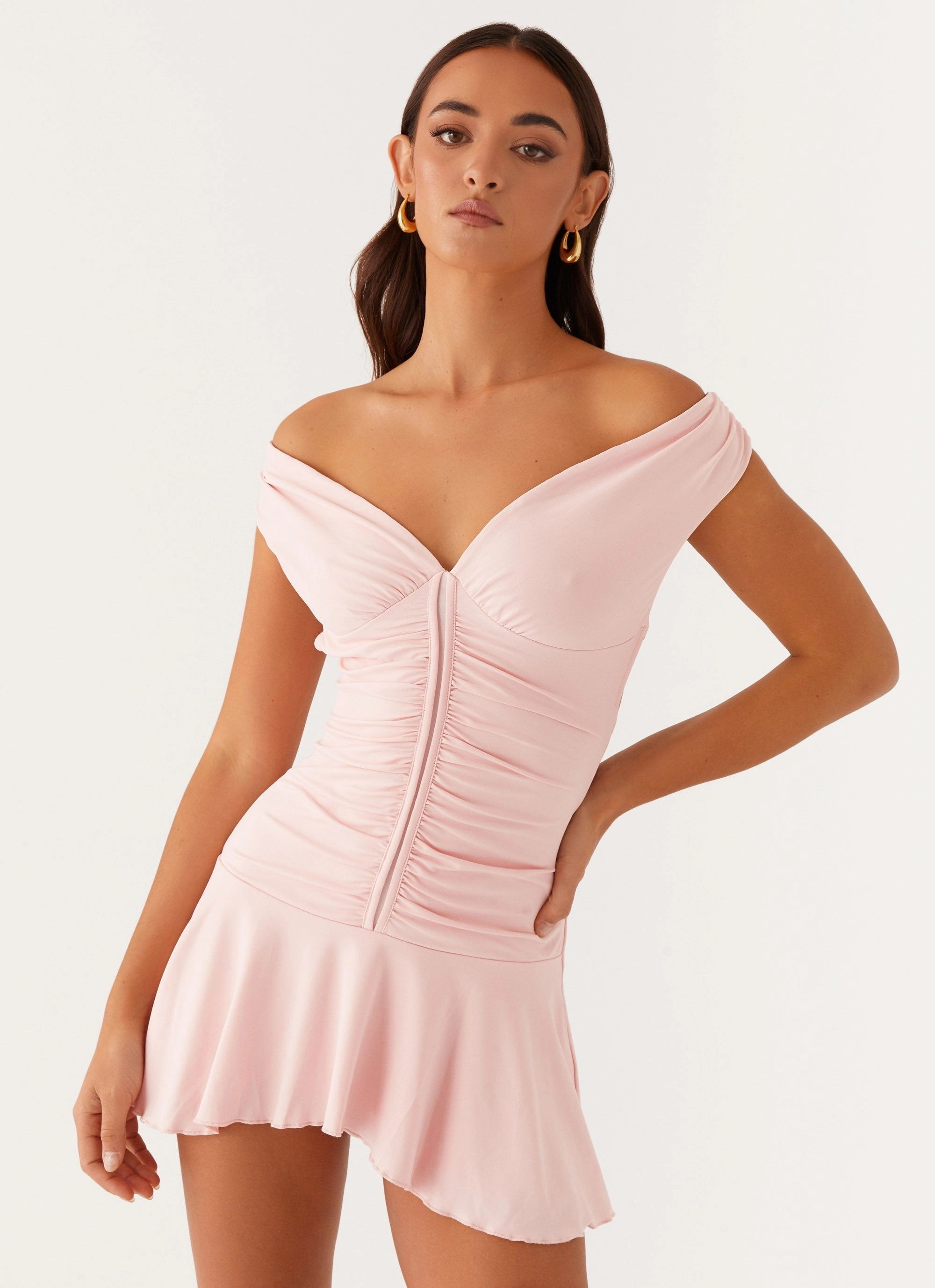 Clean Tone Chic Ensemble Elianna Mini Dress - Pink