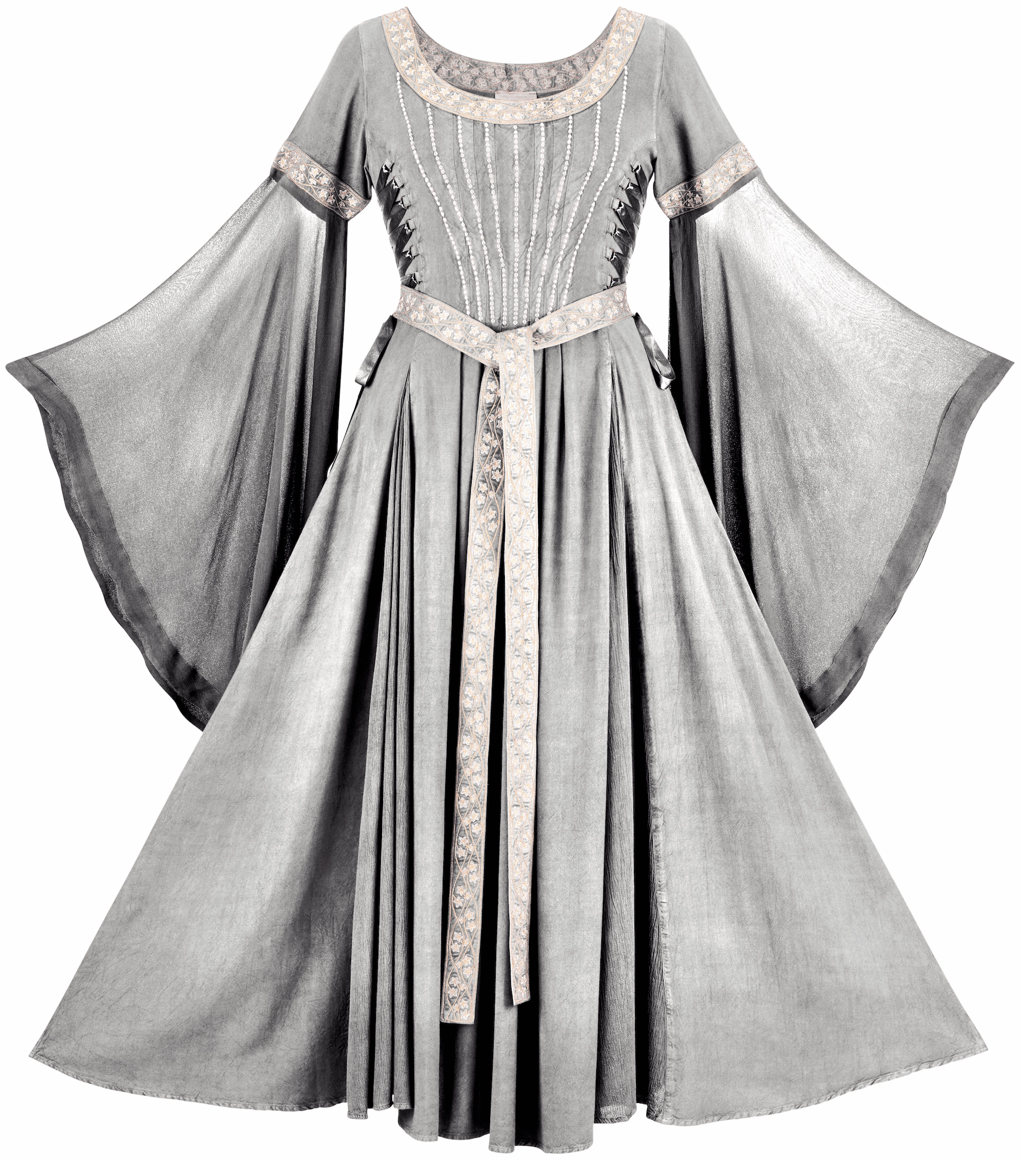 Elinor Maxi Natural Drape Ruched-Detail