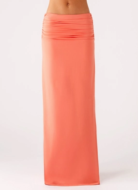 Elisabetta Maxi Skirt - Coral Active Stretch Easy Access