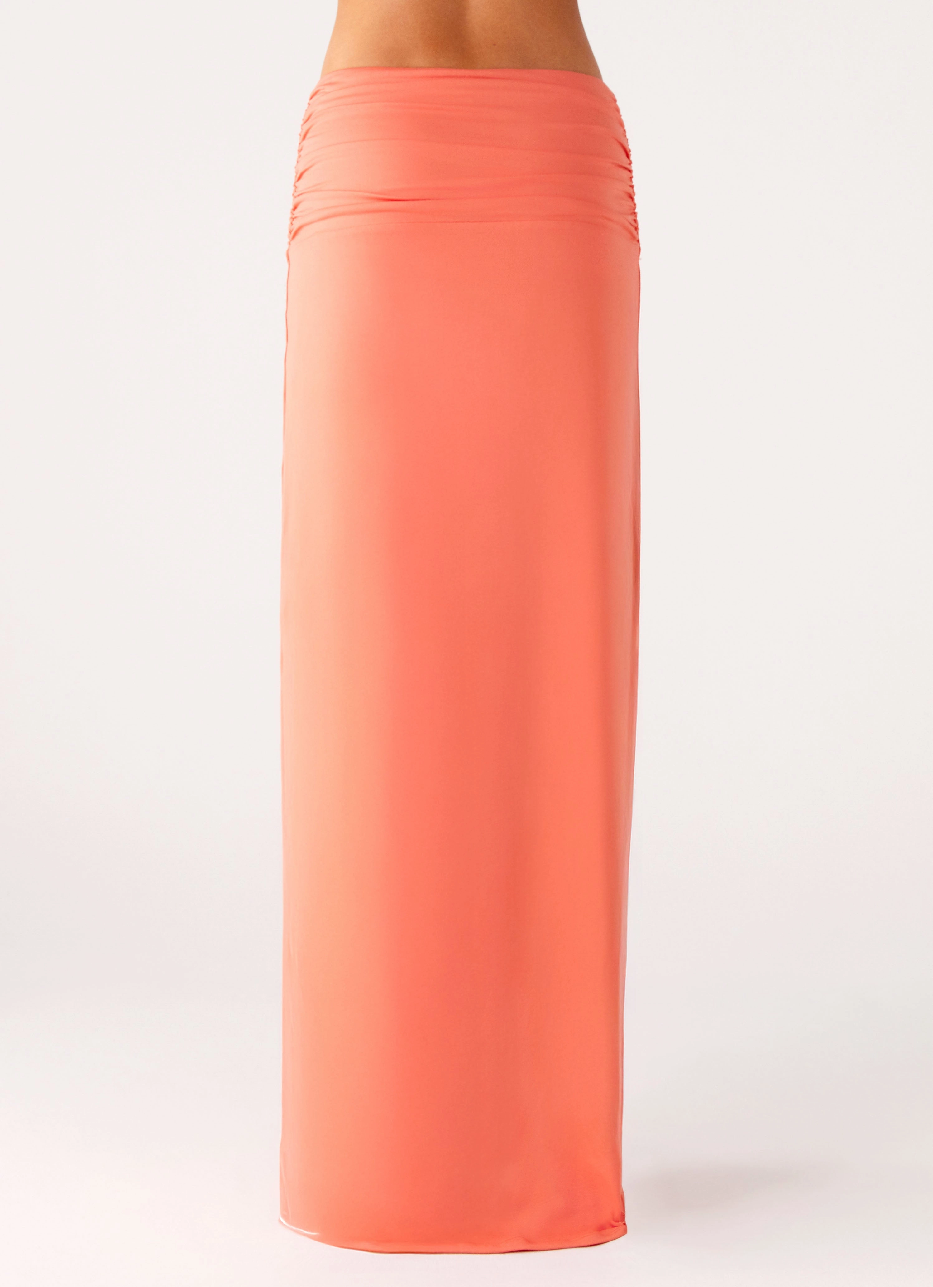 Elisabetta Maxi Skirt - Coral Tight Waist