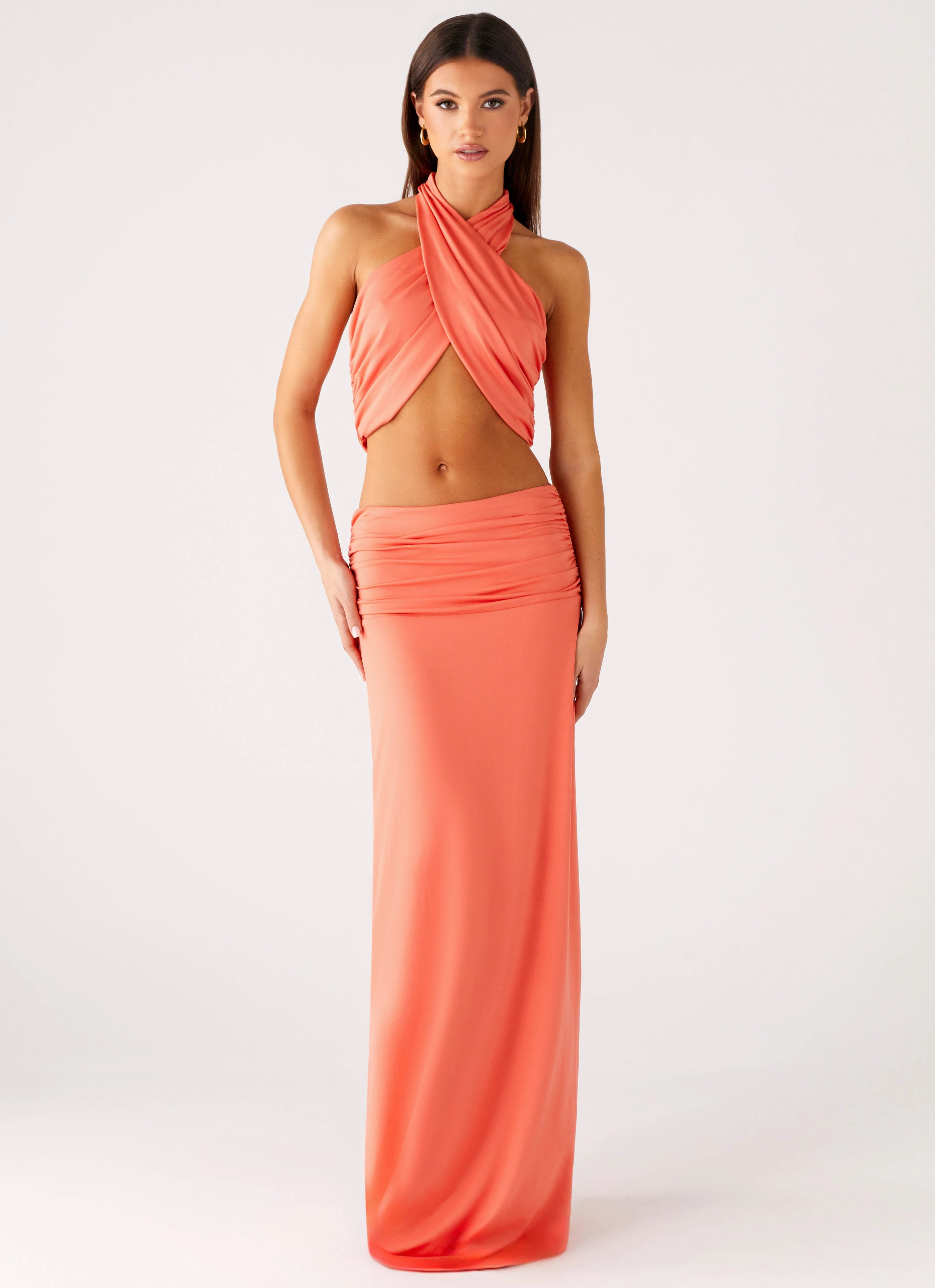Street Style Elisabetta Maxi Skirt - Coral