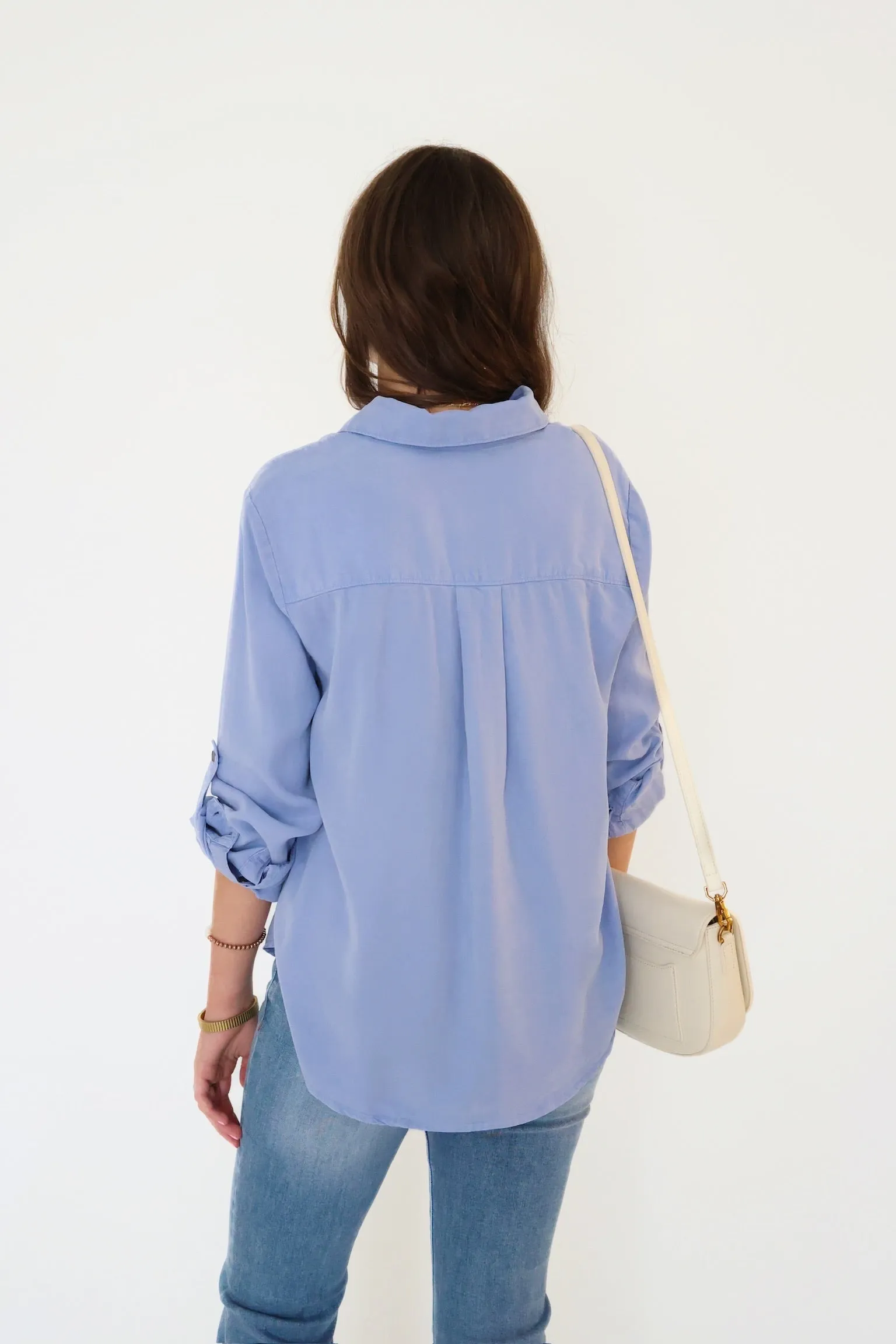 Quick Release Fasteners Elise Tencel Top- Blueberry