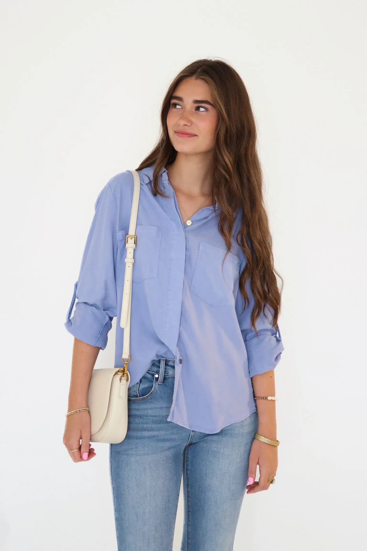 Elise Tencel Top- Blueberry NonScratchSurface