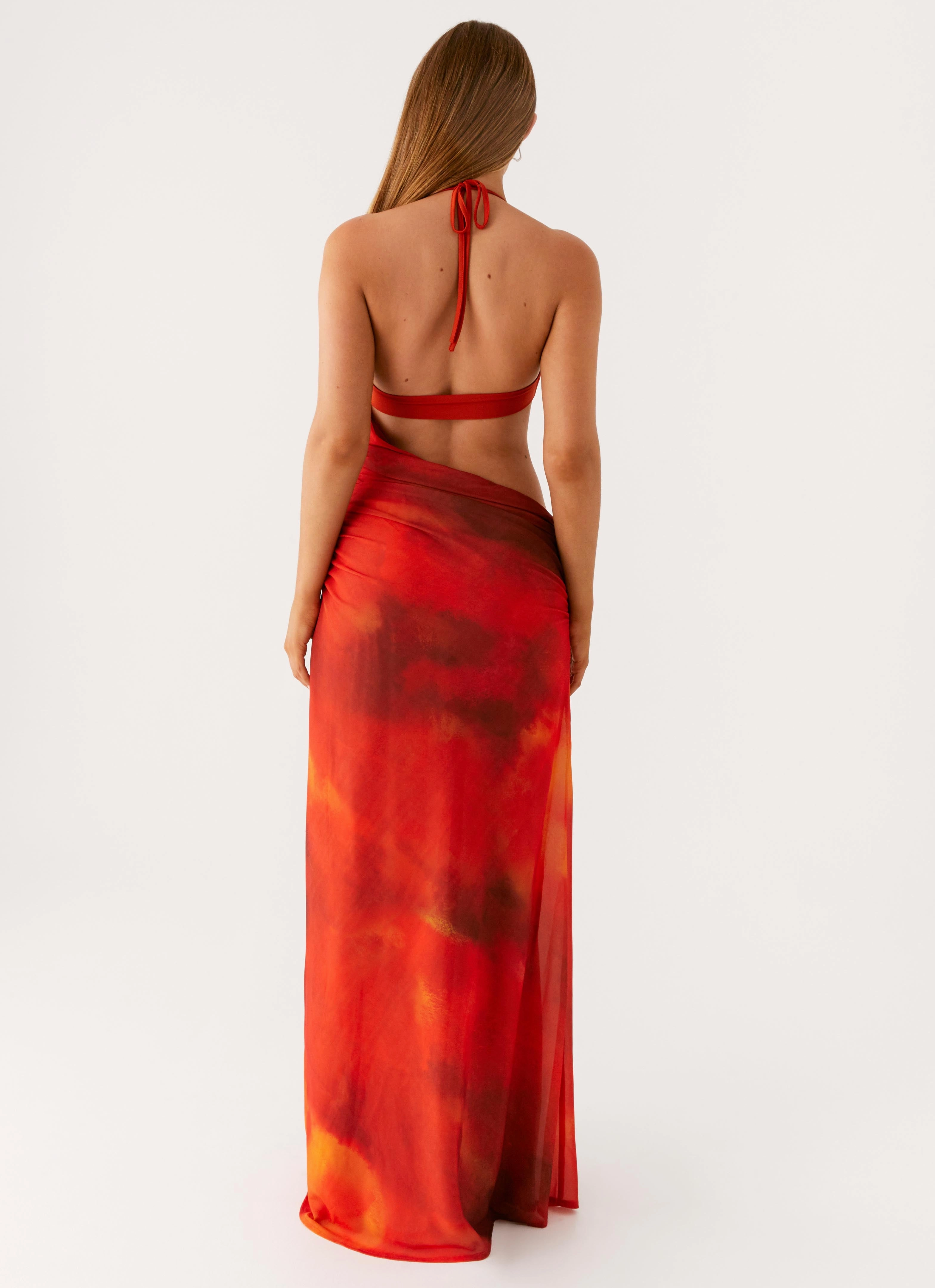 Odor-Control Elixis Maxi Dress - Scarlet Blur