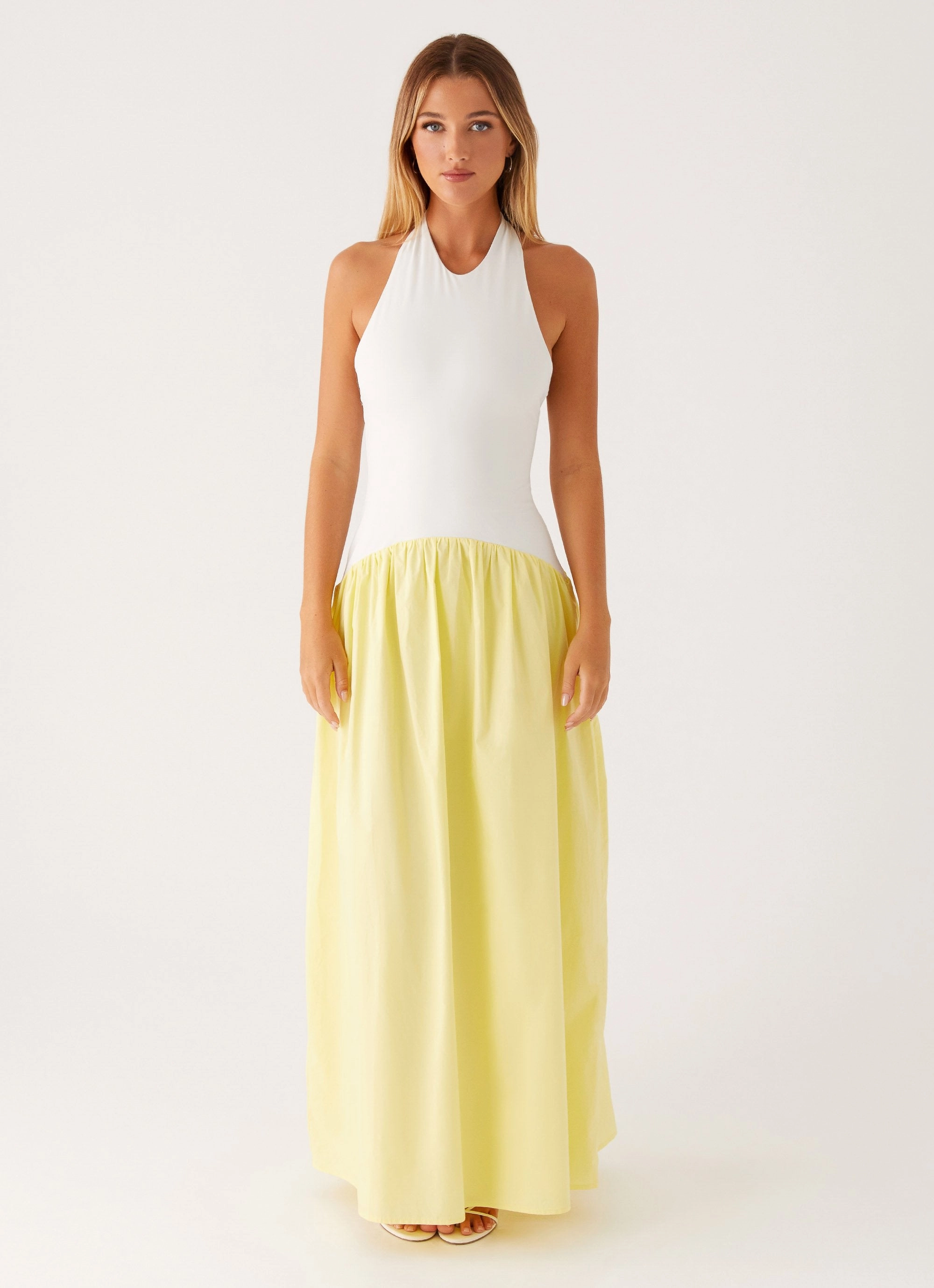 Elora Maxi Dress - Yellow Spliced Bold Movement