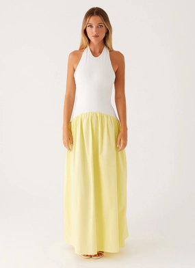 Elora Maxi Dress - Yellow Spliced Bold Movement