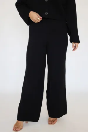 Elowen Sweater Knit Pant - Black (FINAL SALE) Comfort-First High-waisted fit