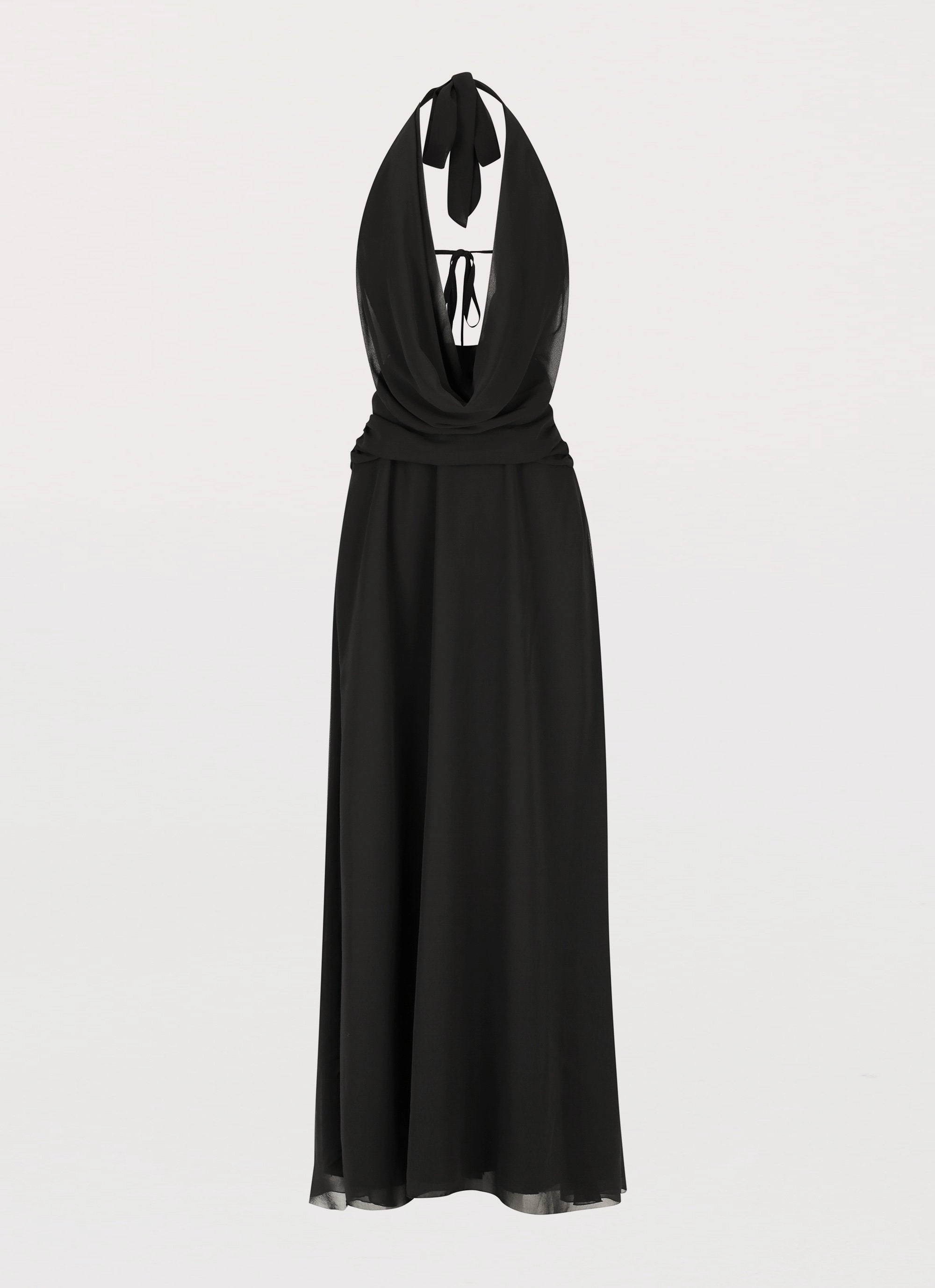 Slimming Shape Elysia Chiffon Maxi Dress - Black