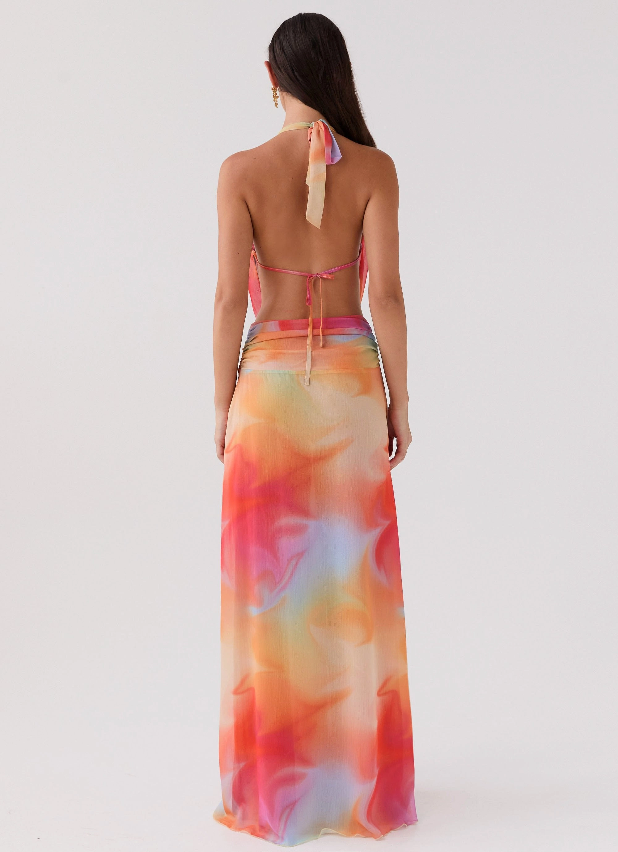 Beachwear Elysia Chiffon Maxi Dress - Rainbow