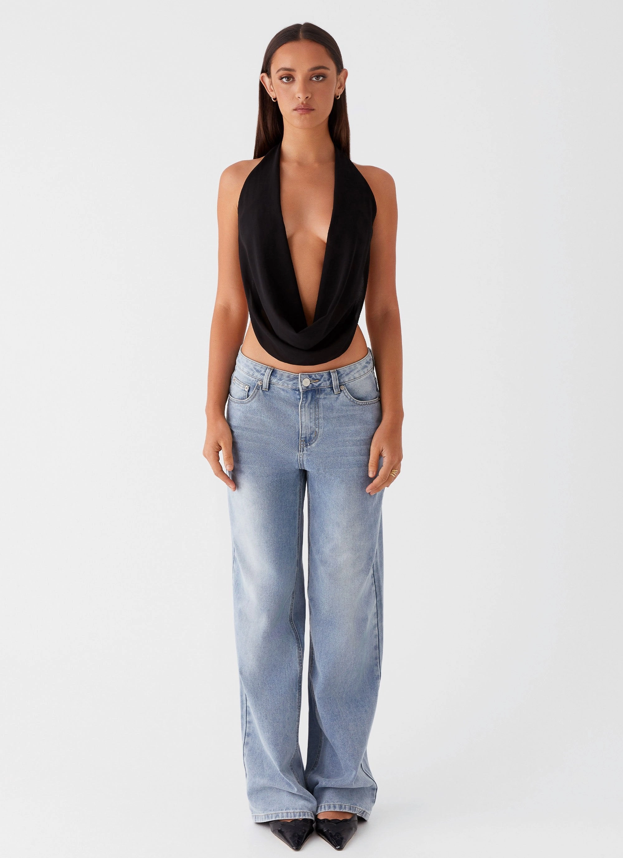 HypoallergenicMaterial Elysia Chiffon Top - Black