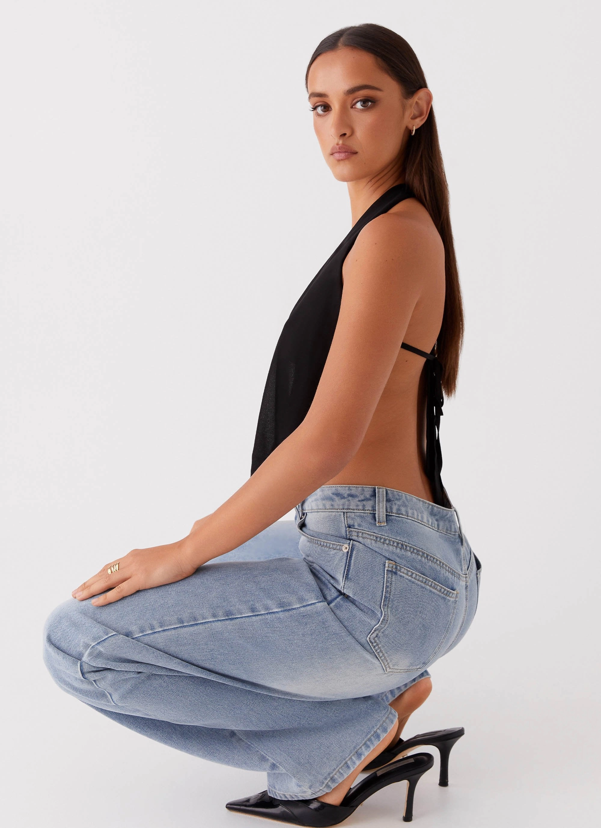 Elysia Chiffon Top - Black Hidden Storage Pockets Tagless Comfort